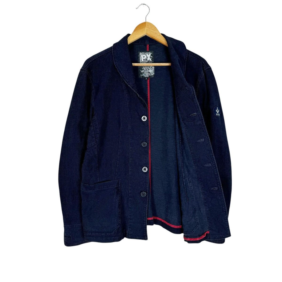 Avirex ⚡️AVIREX USN SHAWL COLLAR REPRO CHORE JACKET Size US L / EU 52-54 / 3 - 6 Thumbnail