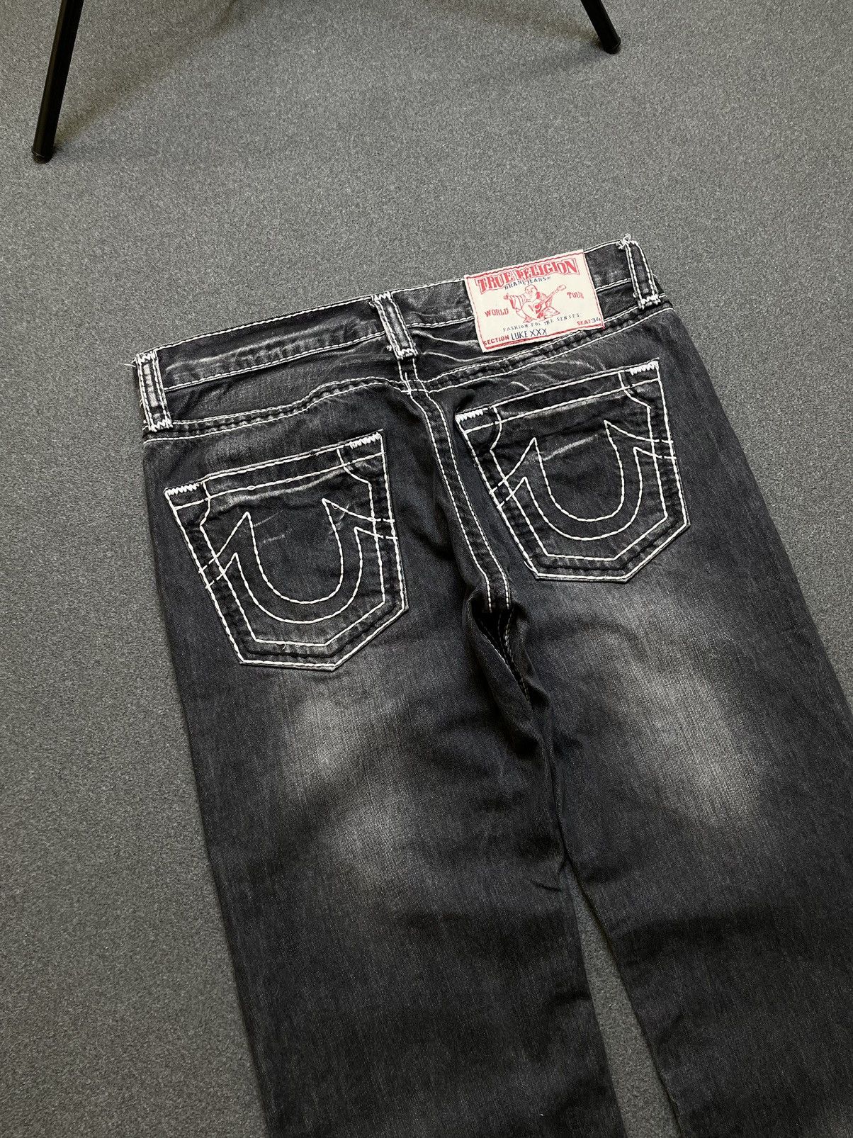 True Religion × Vintage Rare crazy y2k black True Religion Luke XXX jeans pants Size US 34 / EU 50 - 2 Thumbnail