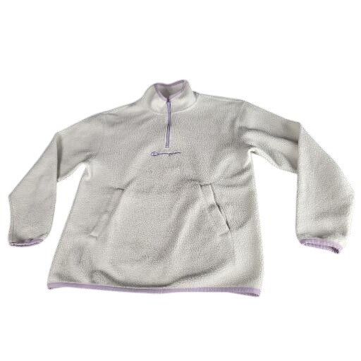 Champion Champion Cream Sherpa 1/4 Zip Sweater Women Sz XS Urban Outf Size XS / US 0-2 / IT 36-38 - 1 Thumbnail