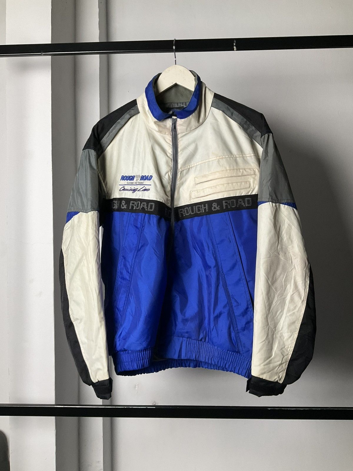 Japanese Brand Rough Road Yokohama Motorcycle Cruising Line Biker Jacket Size US L / EU 52-54 / 3 - 1 Thumbnail
