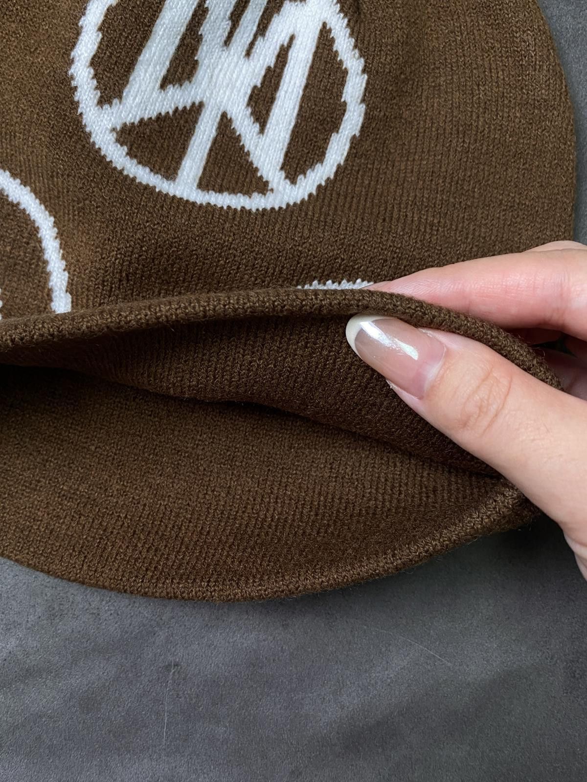 Japanese Brand Rare Amari Studios Graphic No Cuff Knit Brown Beanie OS Size ONE SIZE - 4 Thumbnail