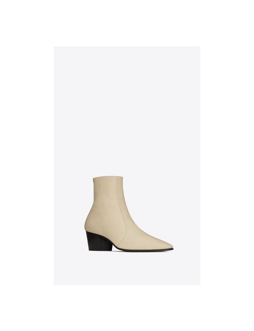 Saint Laurent Paris o1s1wg111024 Vassili Zipped Booties in Pearl Size US 9.5 / EU 42-43 - 3 Thumbnail