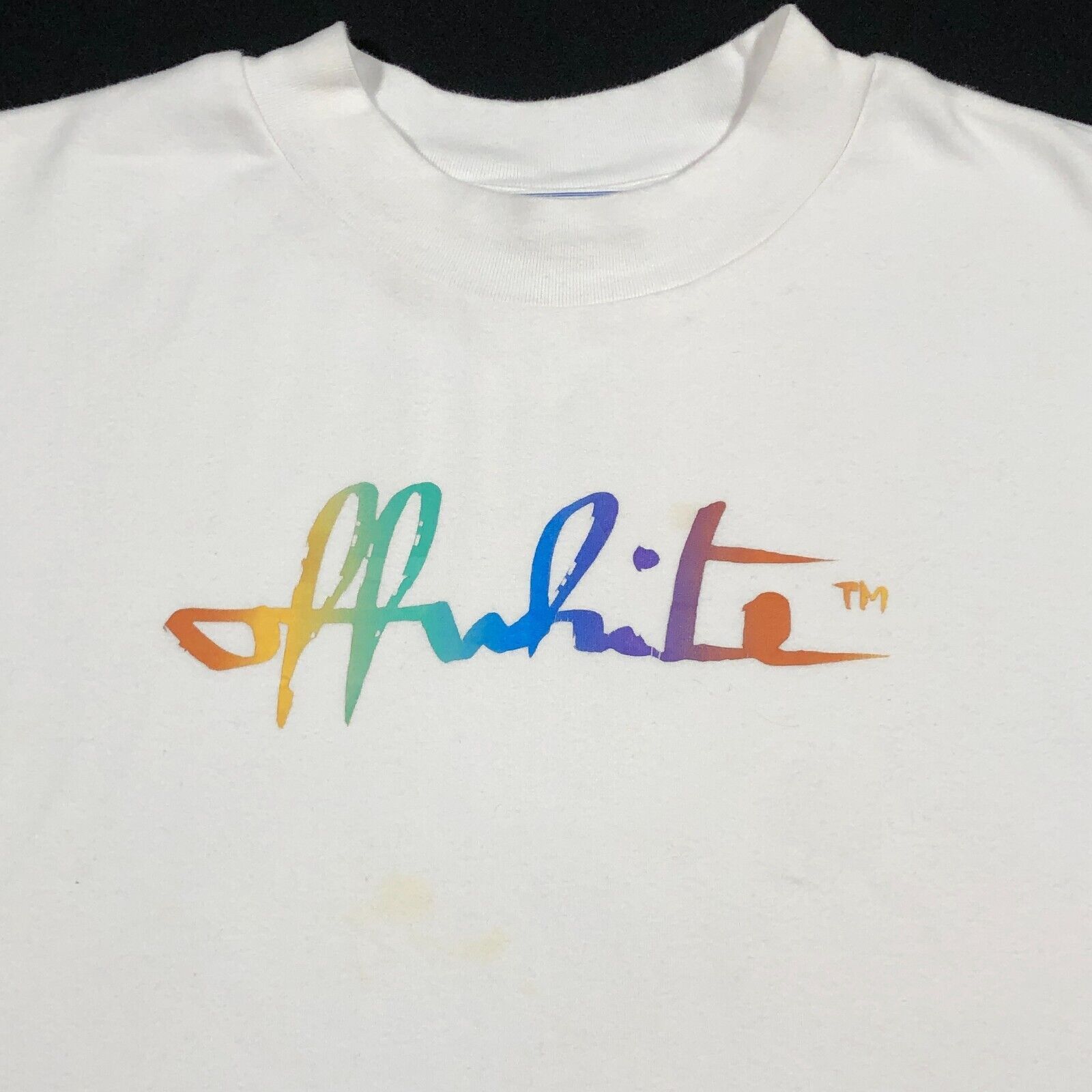 Off-White Off White Womens Rainbow Logo Tomboy Tee Shirt White Medium Size M / US 6-8 / IT 42-44 - 2 Thumbnail