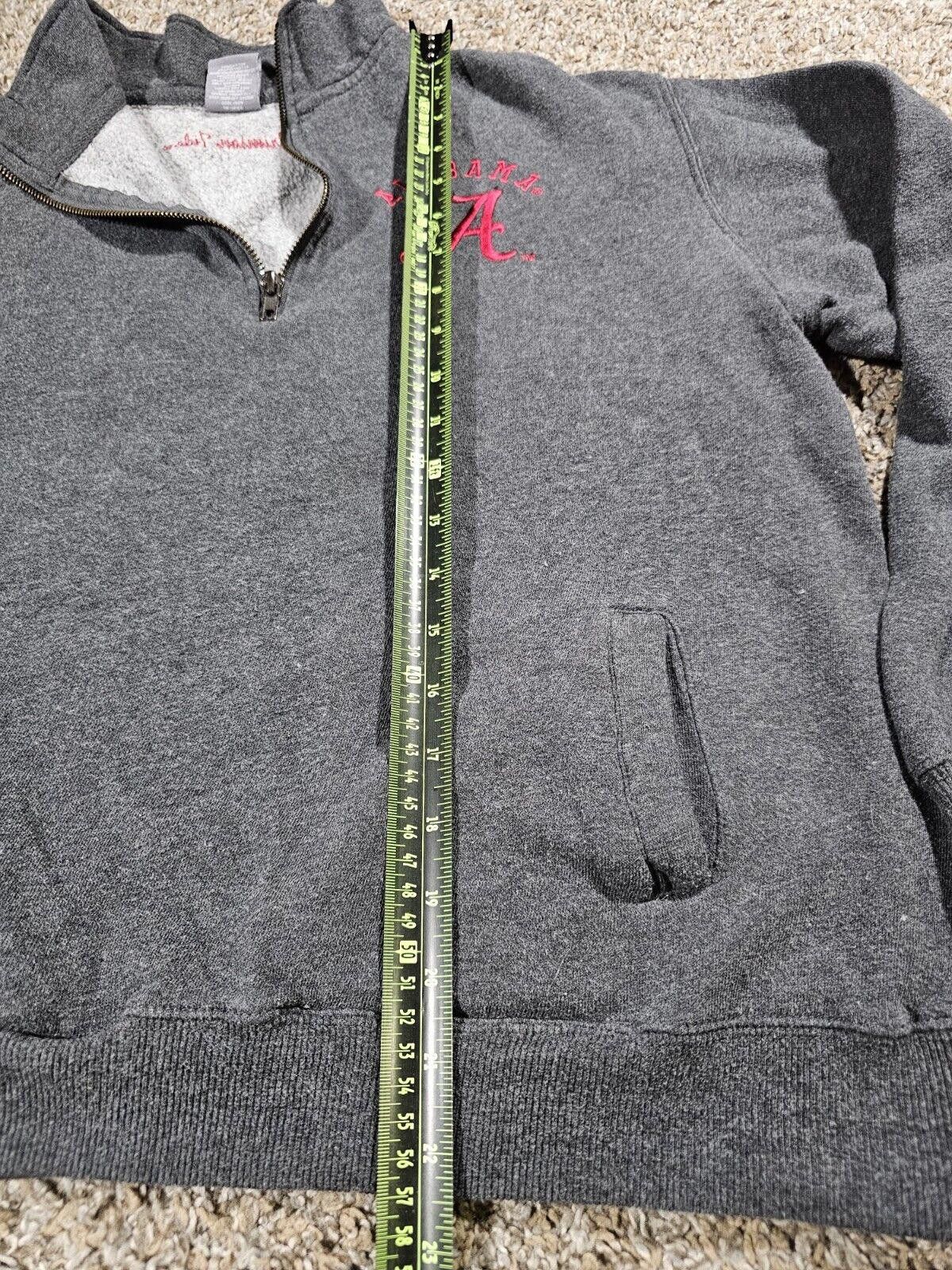 Designer Alabama Crimson Tide Gray Pullover 1/4Zip Stadium Athletic M Size ONE SIZE - 5 Thumbnail