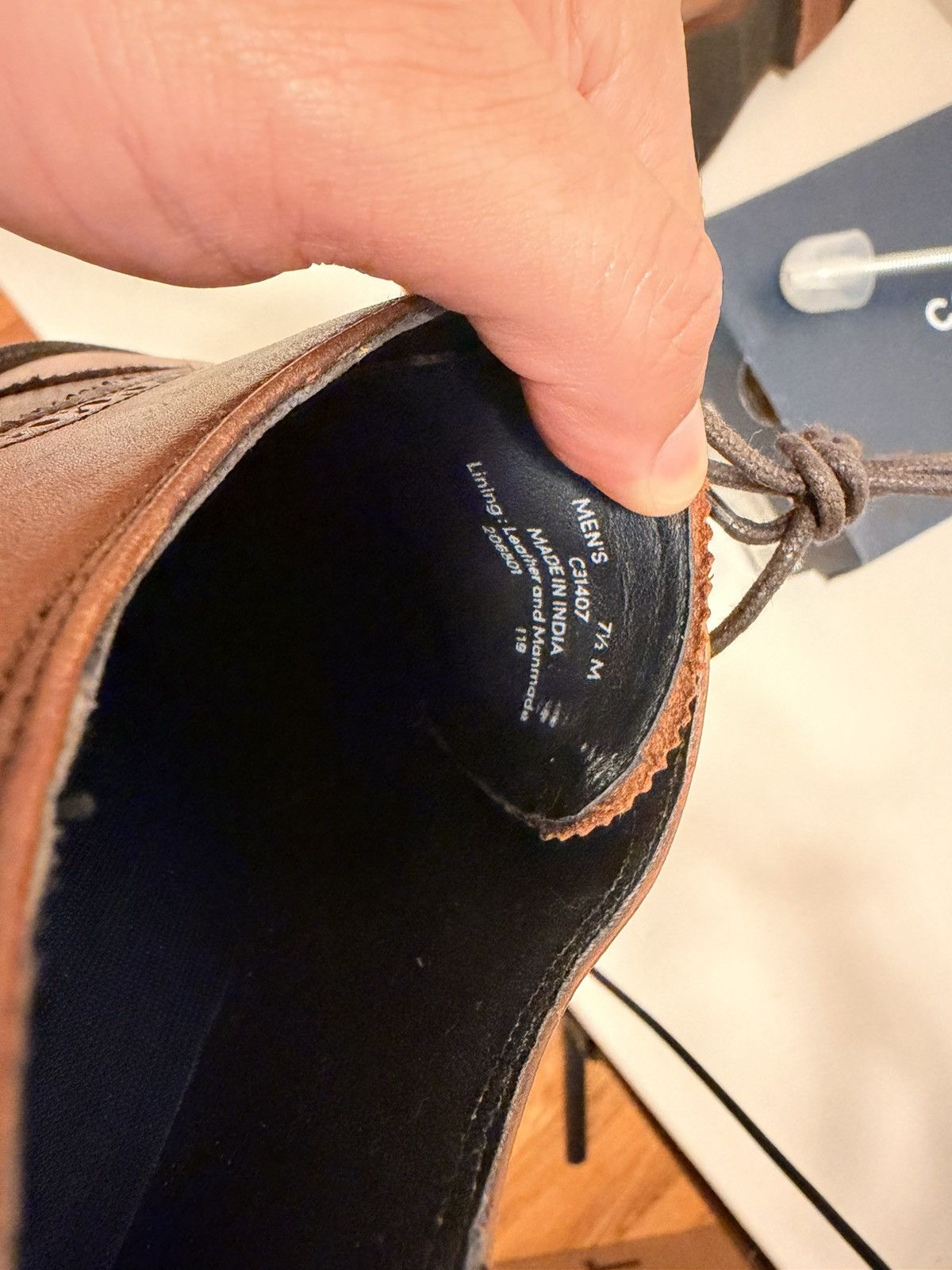 Cole Haan Cole Haan 2.Zerogrand Laser Wingtip Oxford in British Tan Size US 7.5 / EU 40-41 - 6 Thumbnail