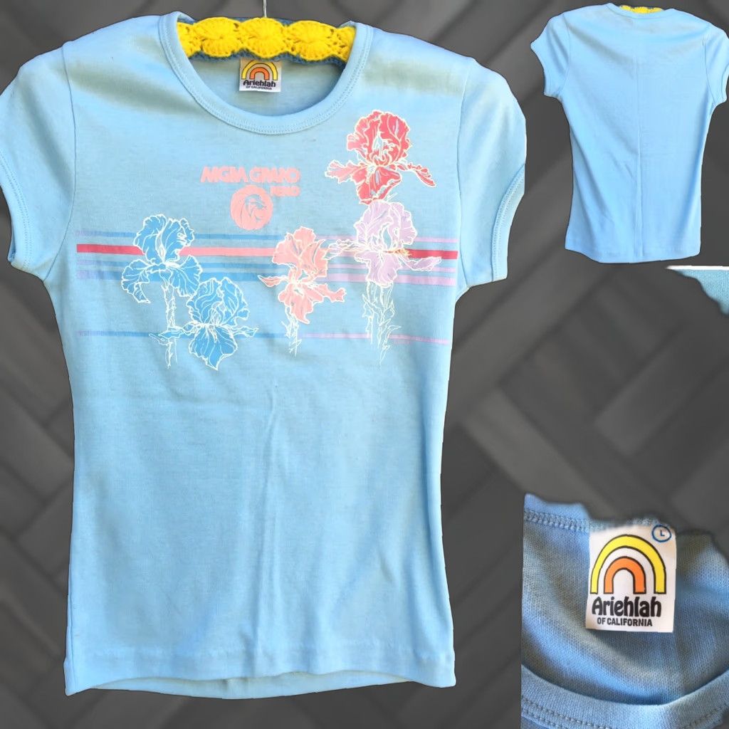 Vintage VINTAGE MGM Grand Reno T Shirt 1980s 80s Ariehlah Of California L Ladies Womens Blue Polycotton Graphic Shirt - Adult Large Size L / US 10 / IT 46 - 1 Thumbnail