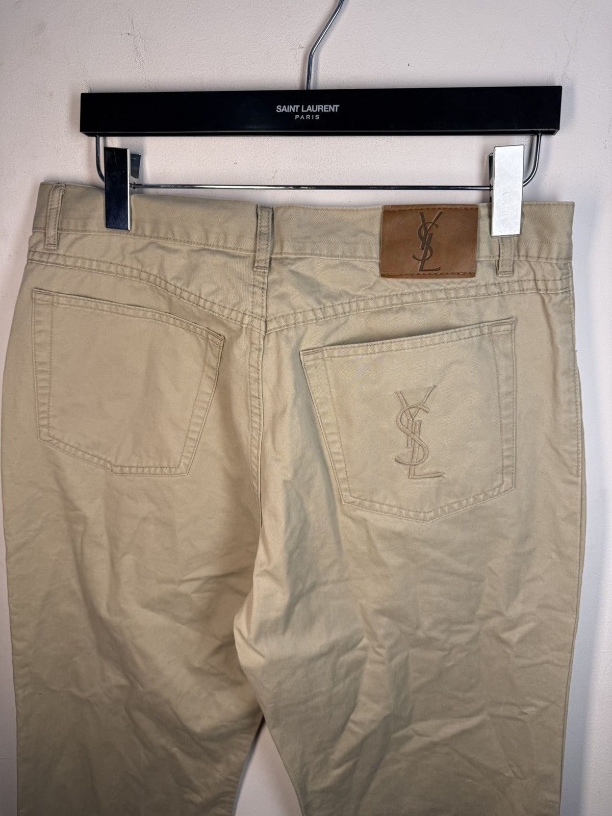 Yves Saint Laurent 34x34 YSL Jeans Beige Denim Pants Casual Old Money Size US 34 / EU 50 - 12 Thumbnail