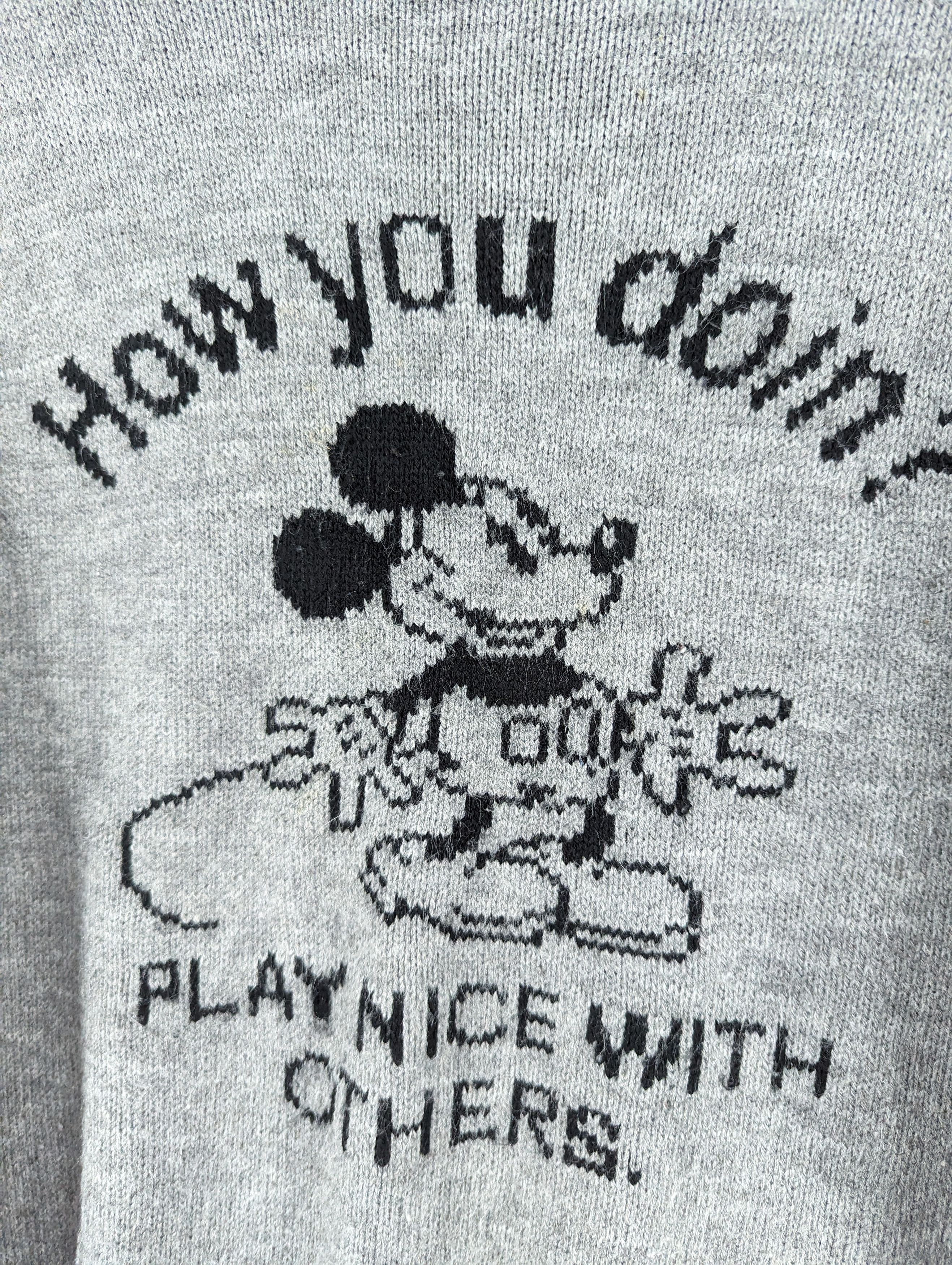 Disney × Mickey Mouse Mickey Mouse Acrylic Knit Sweatshirt Size US L / EU 52-54 / 3 - 7 Thumbnail