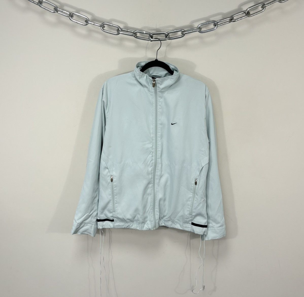 Nike Vintage Nike Y2K Turquoise Retro Hype Nylon Track Jacket Size US XL / EU 56 / 4 - 1 Thumbnail