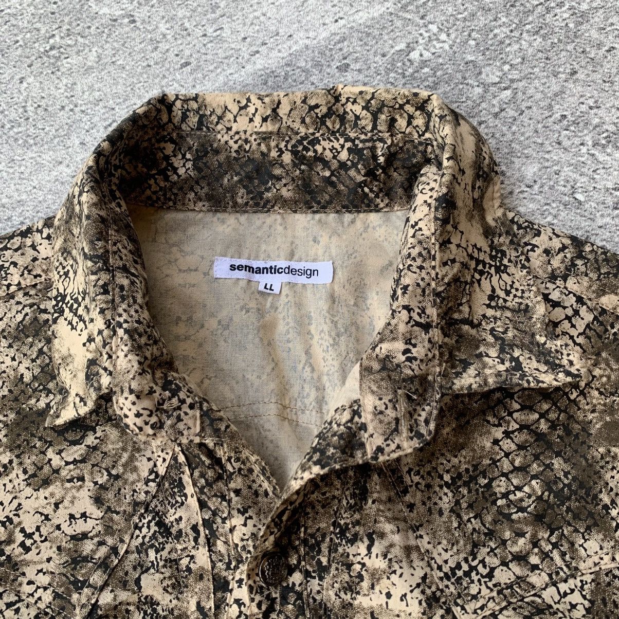 Japanese Brand Semantic Design Snake skin Pattern shirts Size US L / EU 52-54 / 3 - 9 Thumbnail