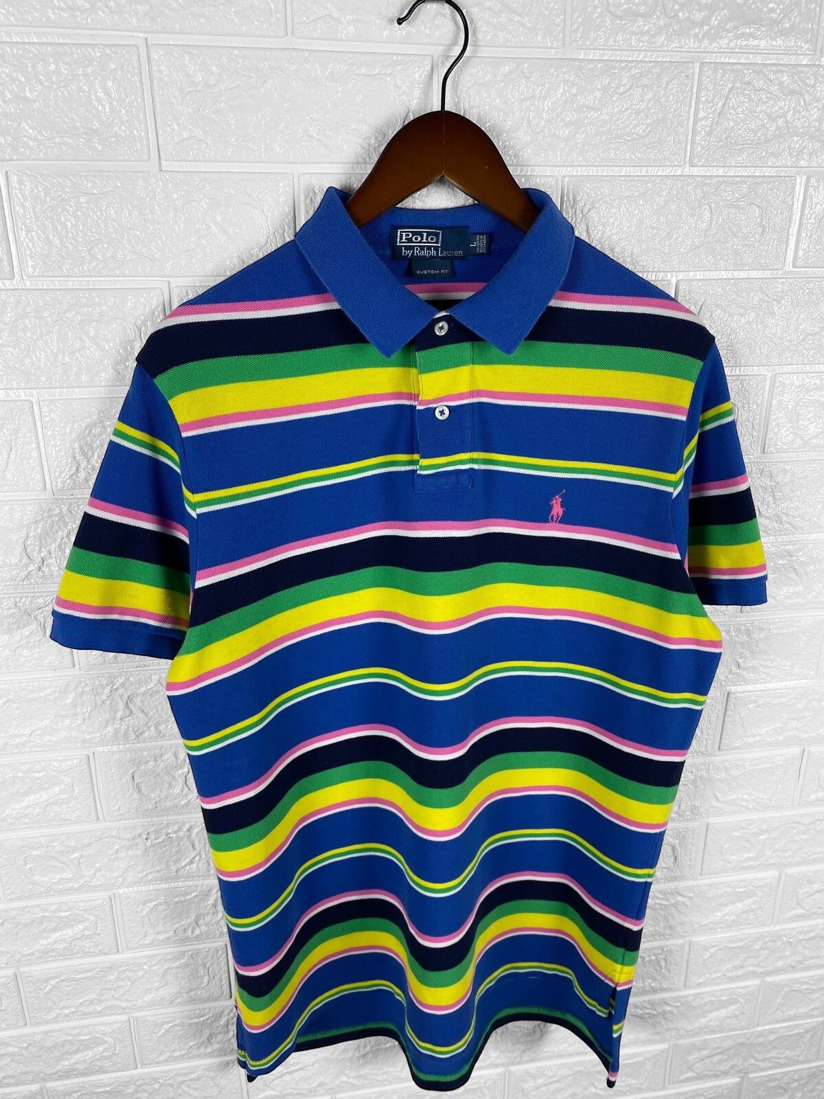 Pre-owned Polo Ralph Lauren X Ralph Lauren Vintage Polo By Ralph Laurent Striped T Shirt In Multicolor