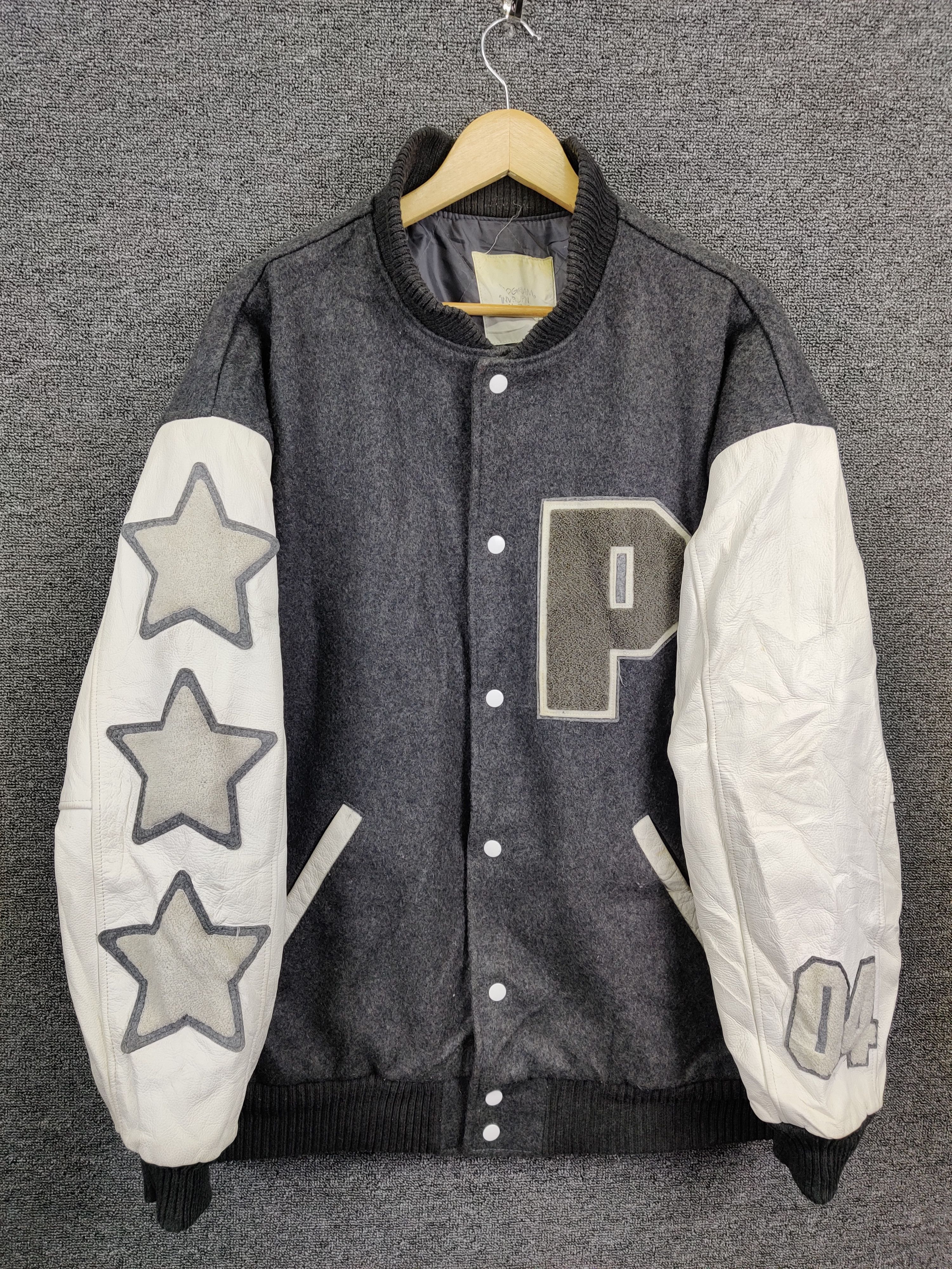Japanese Brand Japanese Brand Program Wool Leather Varsity Jacket Size US XL / EU 56 / 4 - 1 Thumbnail