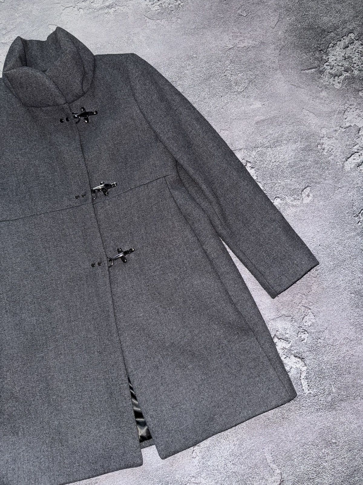 Designer × Fay Fay M wool clasp fastening coat long jacket Wmns Size M / US 6-8 / IT 42-44 - 6 Thumbnail