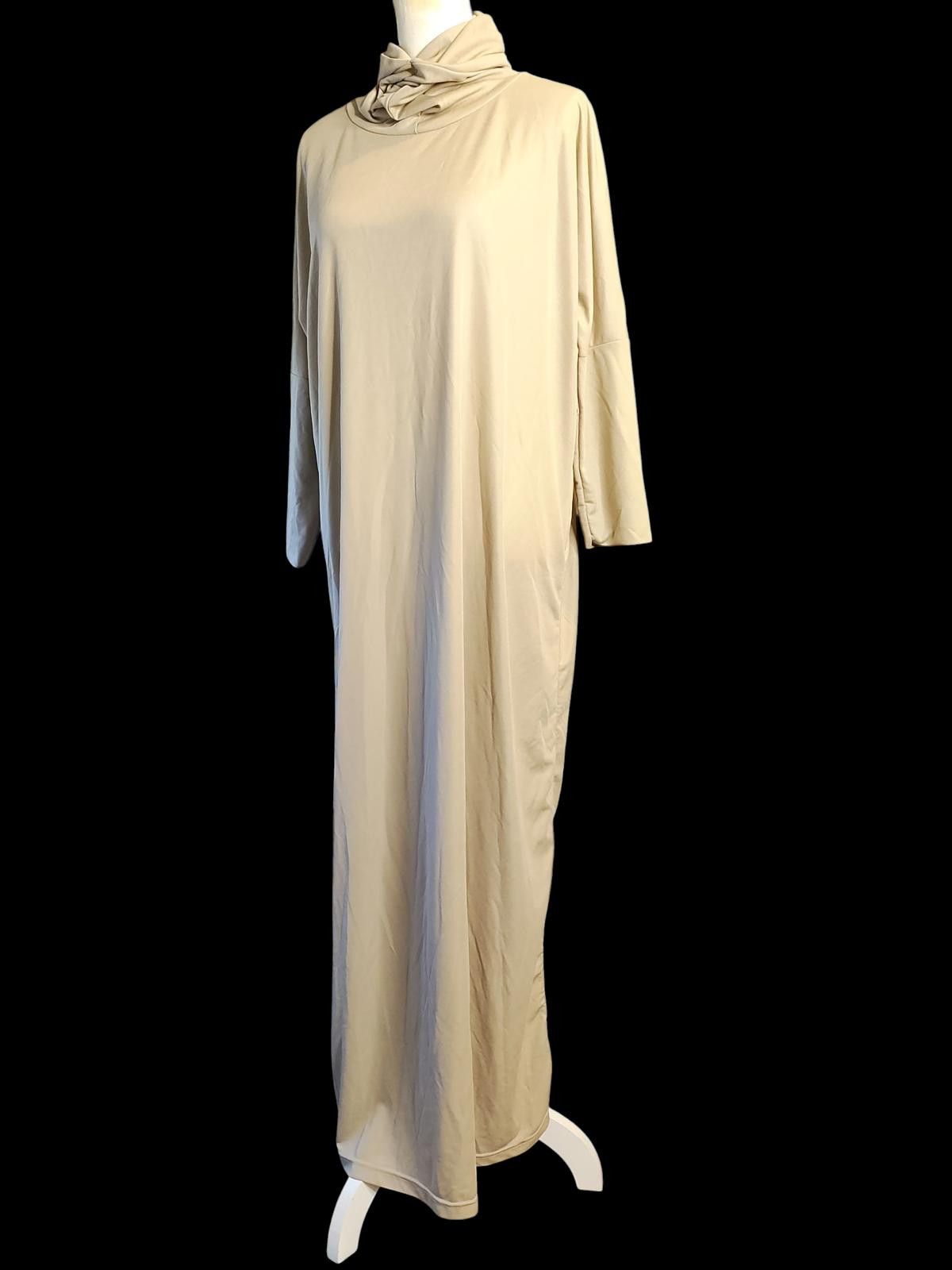 Other Livaldi Beige Long Sleeve Maxi Dress with Cowl Neck Size M / US 6-8 / IT 42-44 - 5 Thumbnail