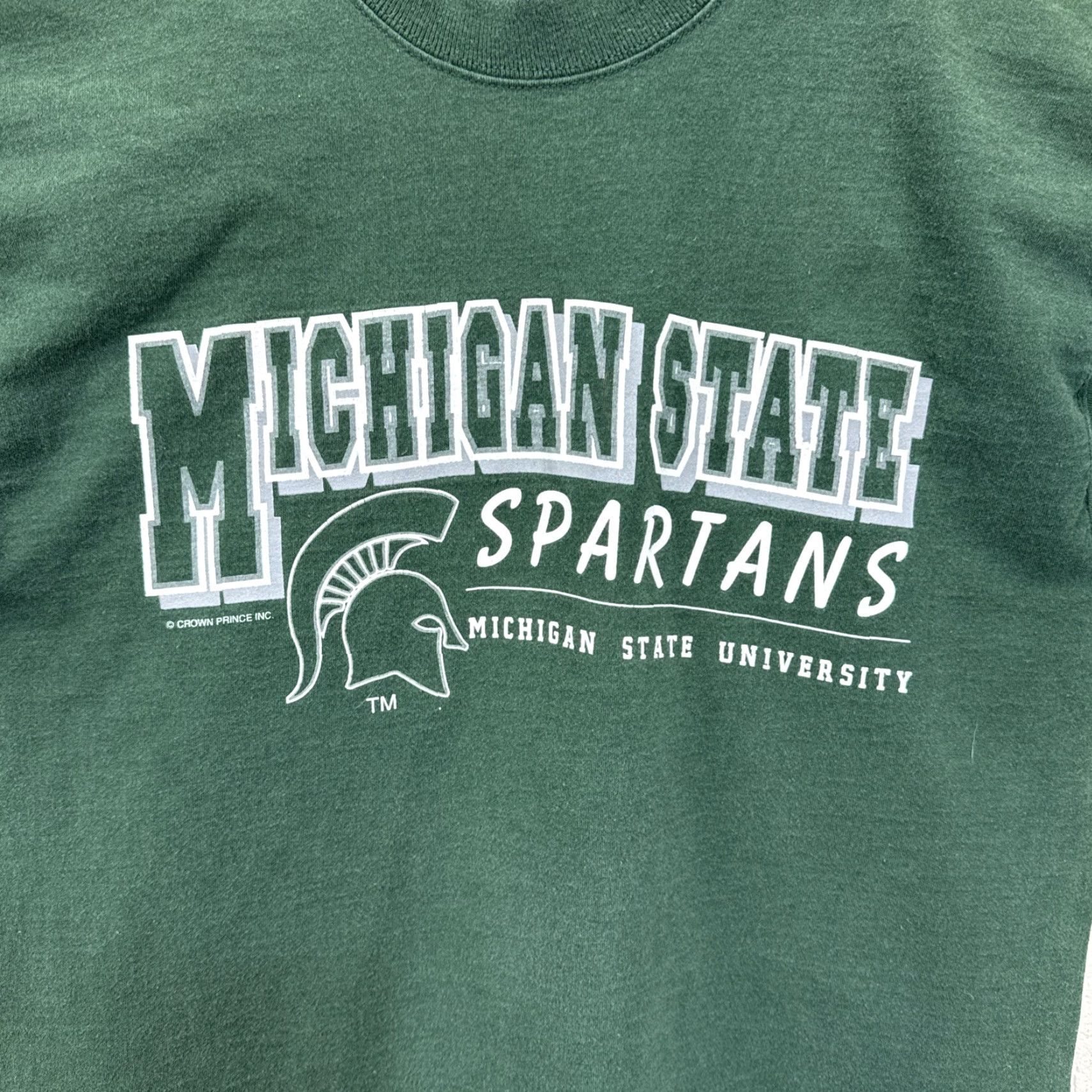 Fruit Of The Loom VINTAGE Michigan State Spartans Shirt MSU University 90s Size US L / EU 52-54 / 3 - 2 Thumbnail