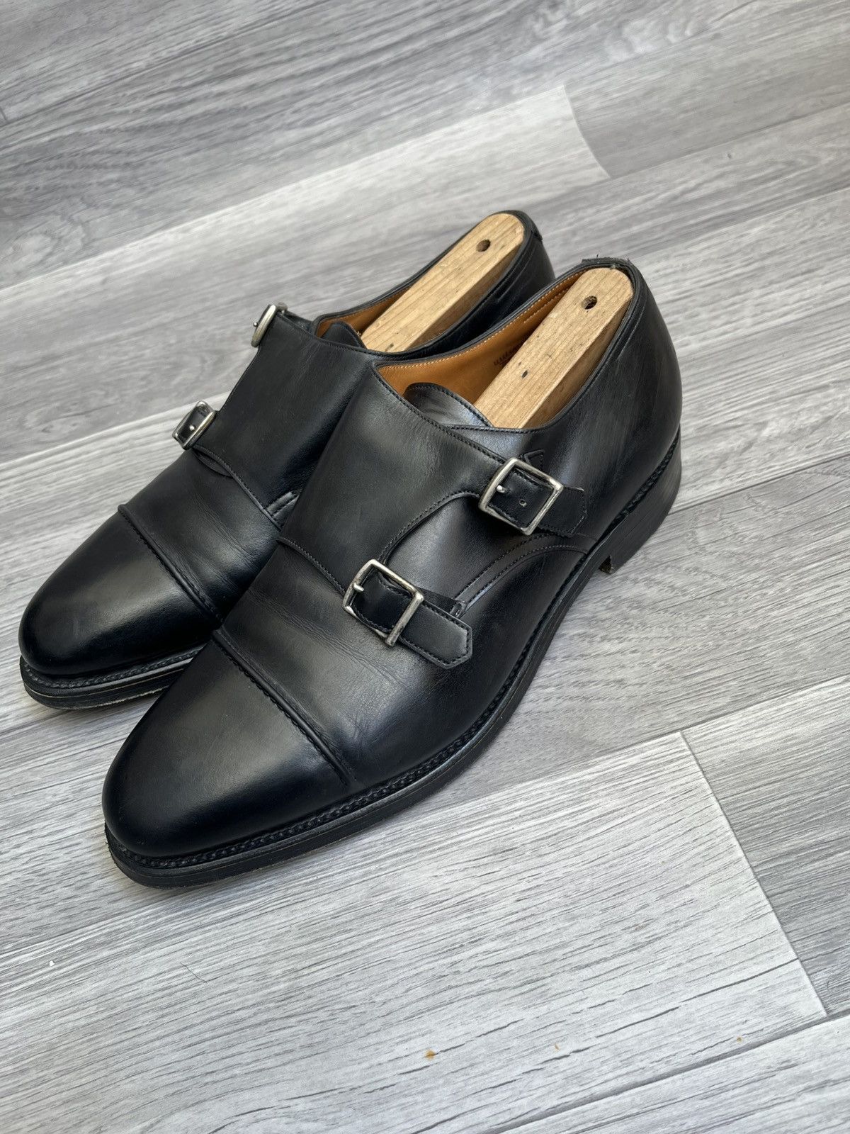 John Lobb John lobb william 2 monk strap black leather dress shoes Size US 8 / EU 41 - 13 Thumbnail
