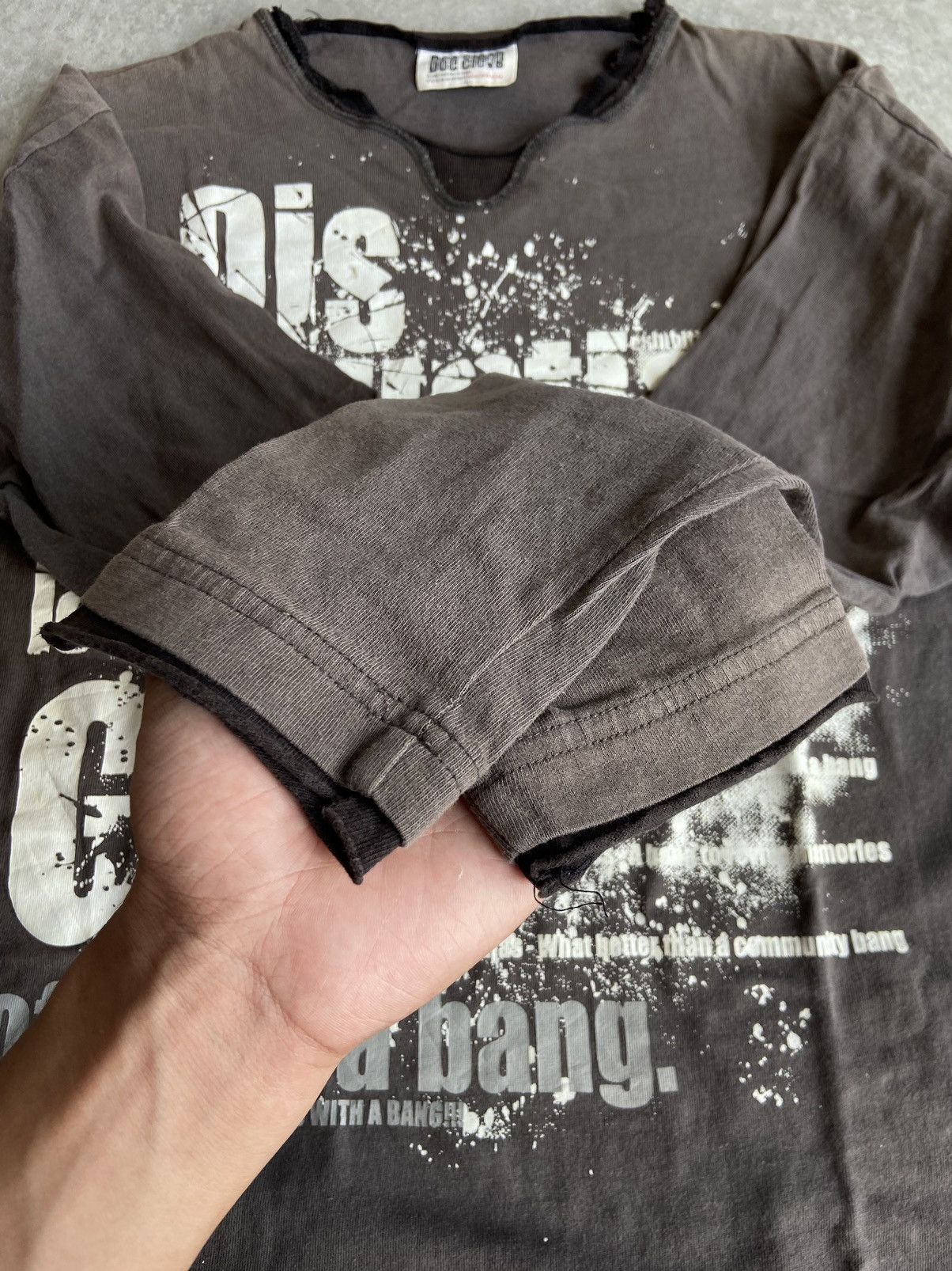 If Six Was Nine × Japanese Brand × Le Grande Bleu (L.G.B.) Dog Cigar Double Layer Affliction Longsleeve Size US L / EU 52-54 / 3 - 6 Thumbnail