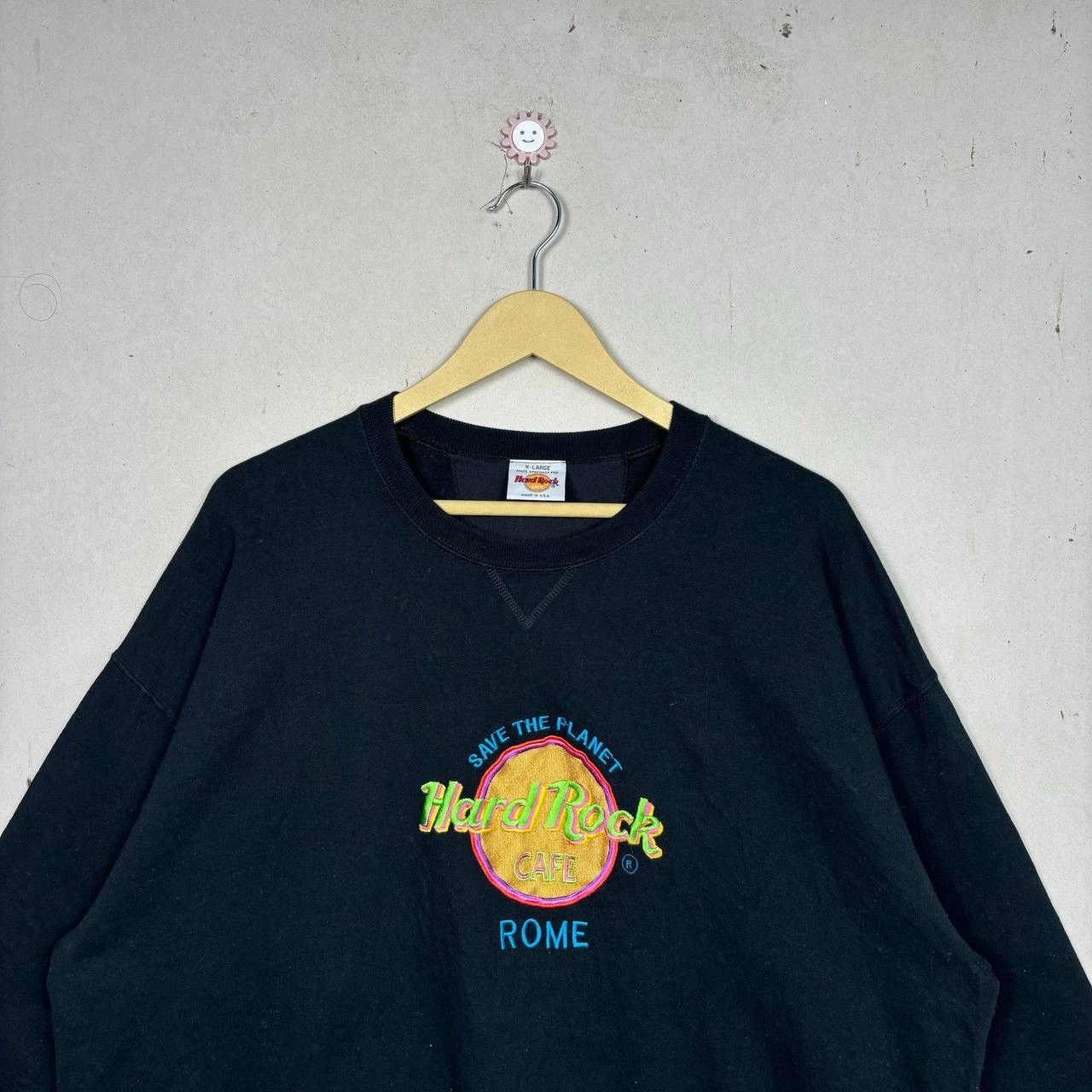 Hard Rock Cafe 90s Hard Rock Cafe Rome Save The Planet Sweatshirt XL USA Size US XL / EU 56 / 4 - 3 Thumbnail