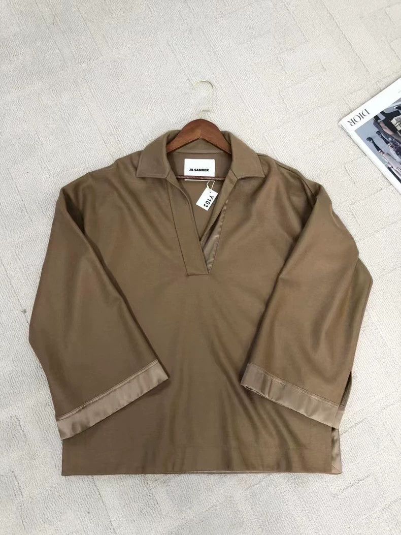 Jil Sander Jil Sander size 32 beige felt sweater Size 4XL / US 24-26 - 4 Thumbnail