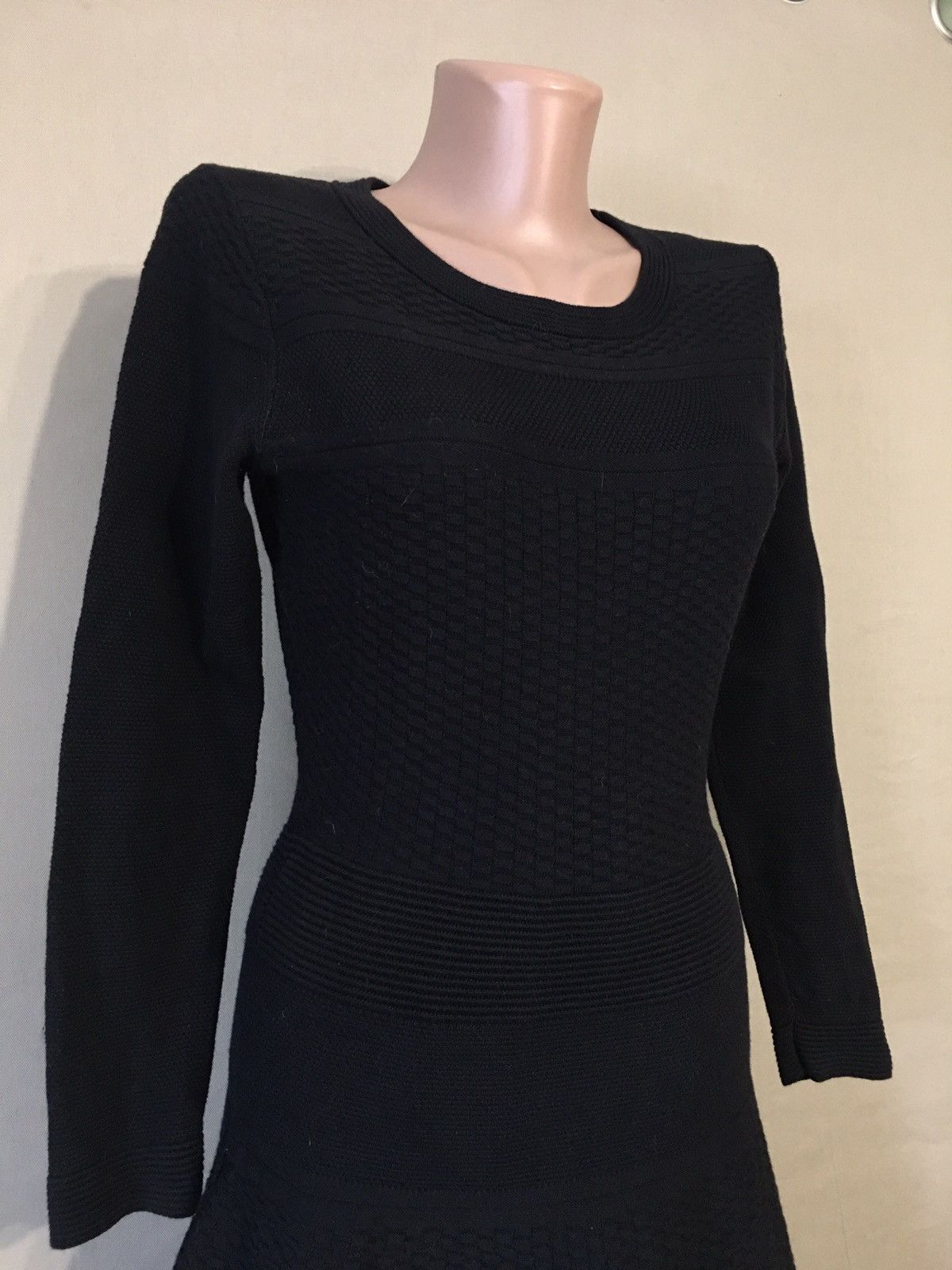 Sandro SANDRO Paris Black Knit Cotton Long Sleeve Dress Size 2 Size M / US 6-8 / IT 42-44 - 3 Thumbnail