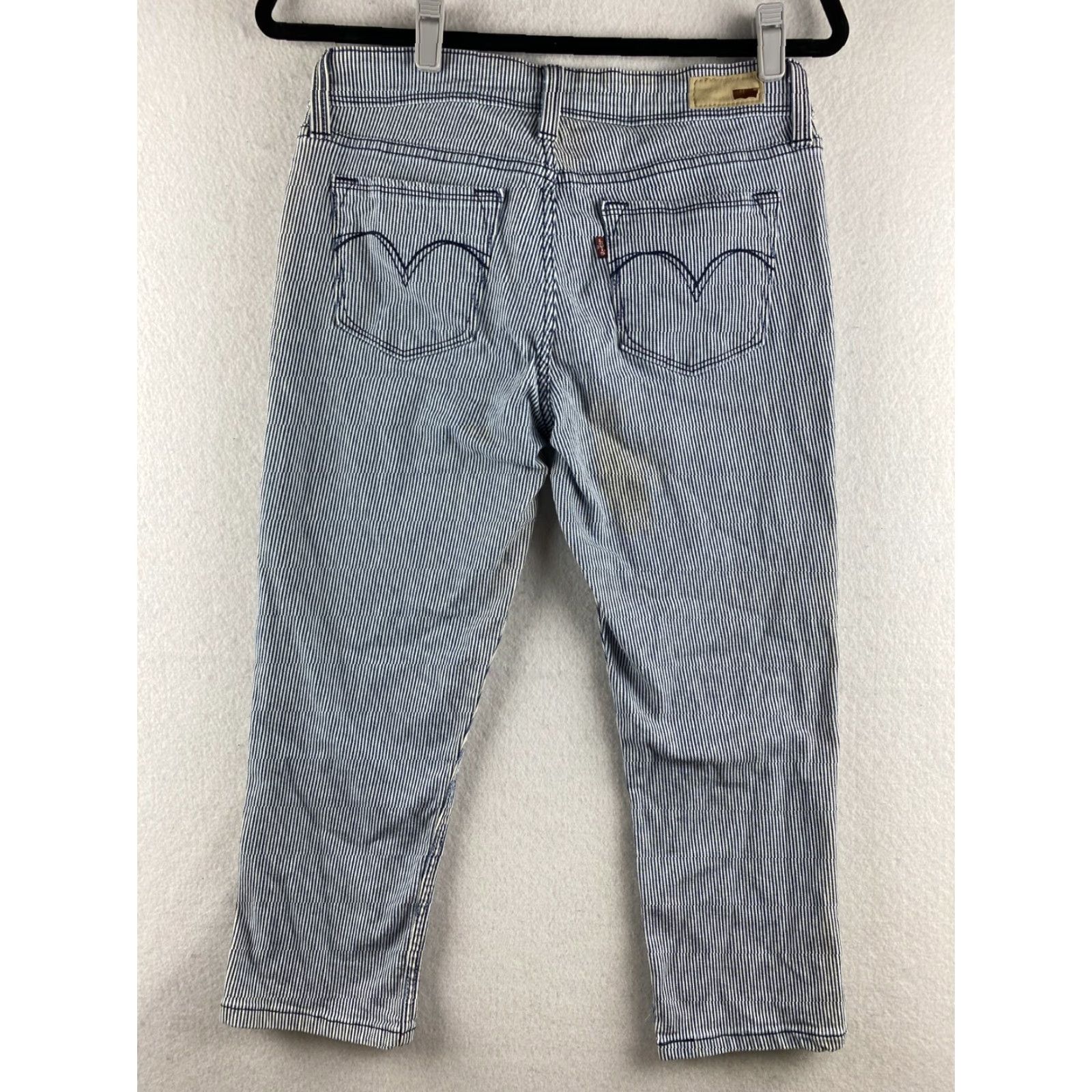 Levi's Levi's Jeans Capri Shaping 311 28 Blue Stretch Pin Stripe Railroad Core Women Jeans Size 28" / US 6 / IT 42 - 7 Thumbnail