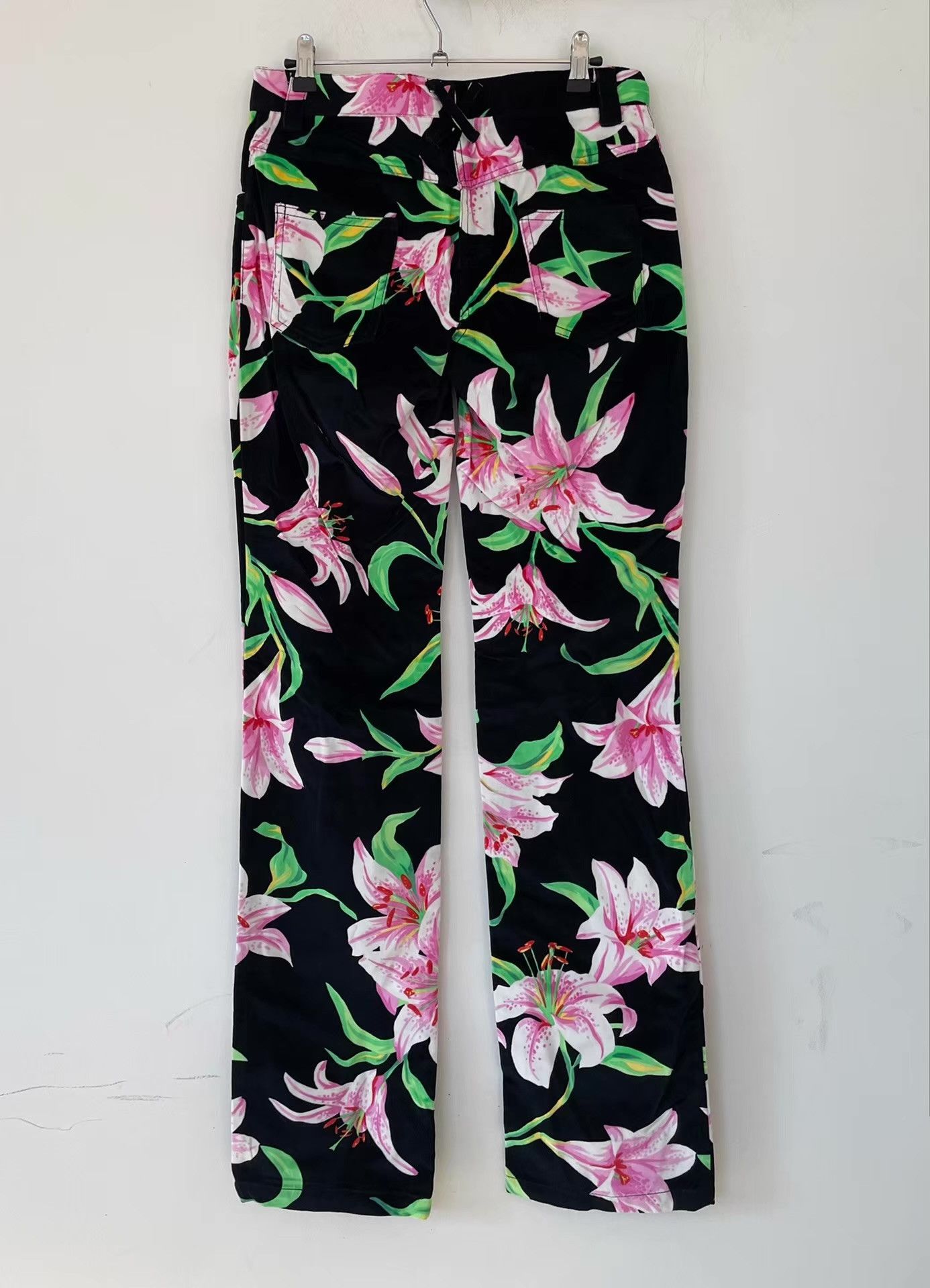 Dolce & Gabbana Dolce & Gabbana Women's Lily Print Velvet Trousers Ｑ21 Size 28" / US 6 / IT 42 - 2 Thumbnail