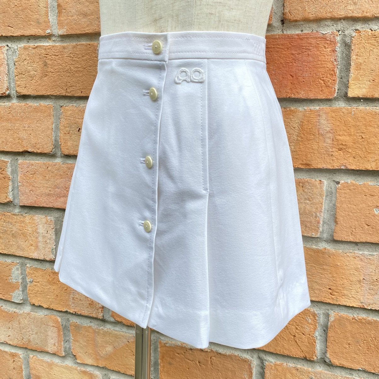 Courreges Courreges White Button-Front Mini Skirt Size 23" - 1 Thumbnail