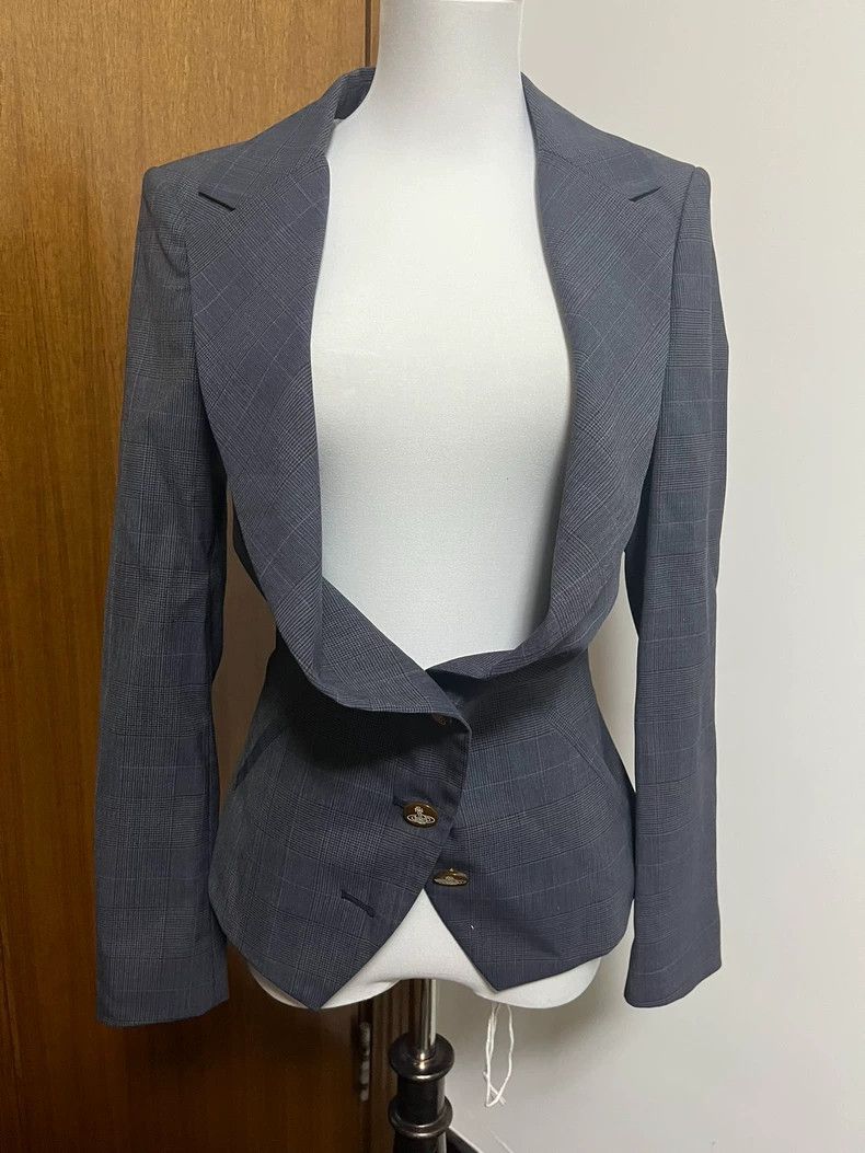 Vivienne Westwood Vivienne Westwood Blue Gray Plaid Blazer - dmc Size US L / EU 52-54 / 3 - 1 Thumbnail
