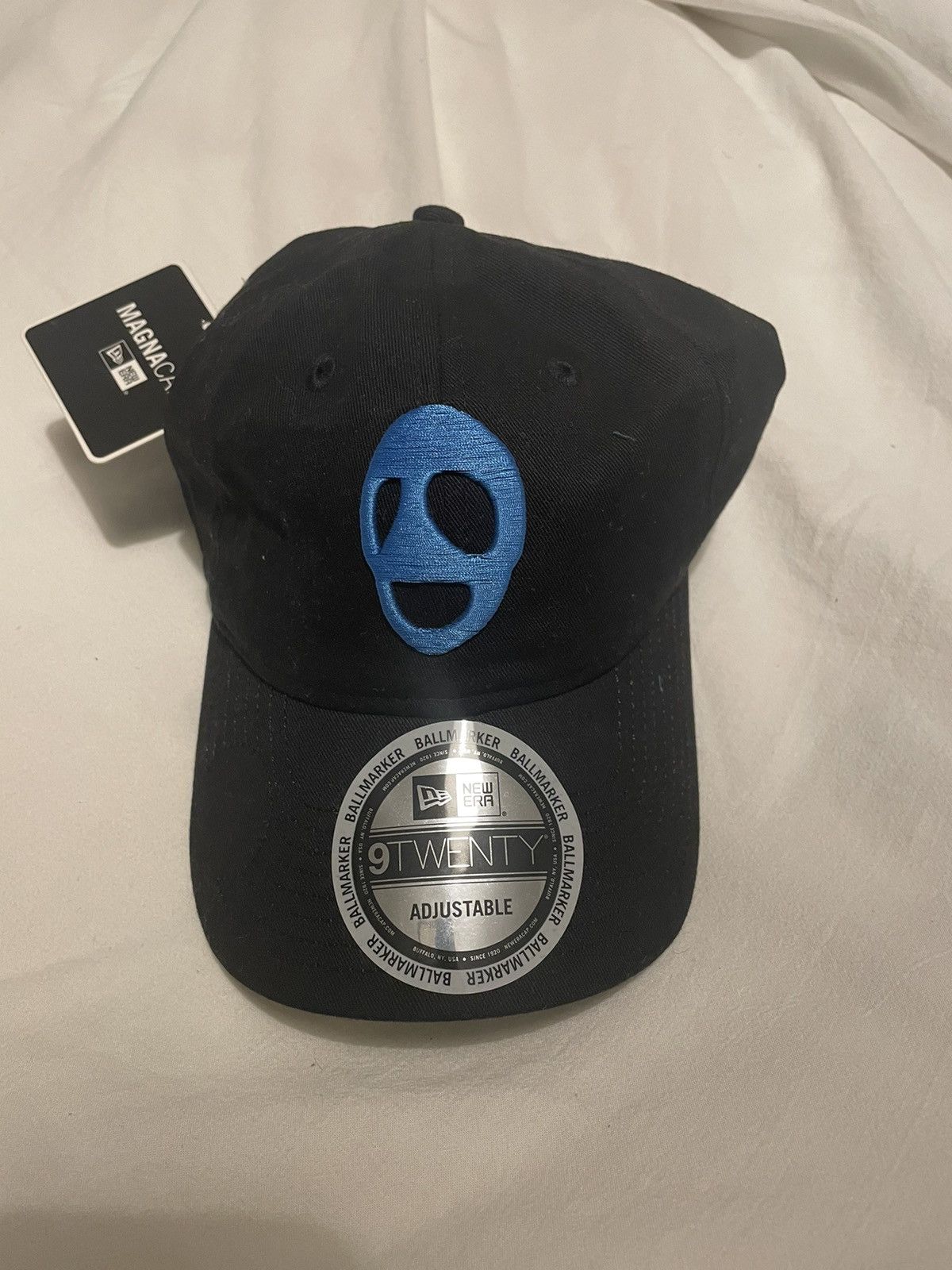 New Era OTTO 958 Black/Blue Veiled Threat Mask Hat | Grailed