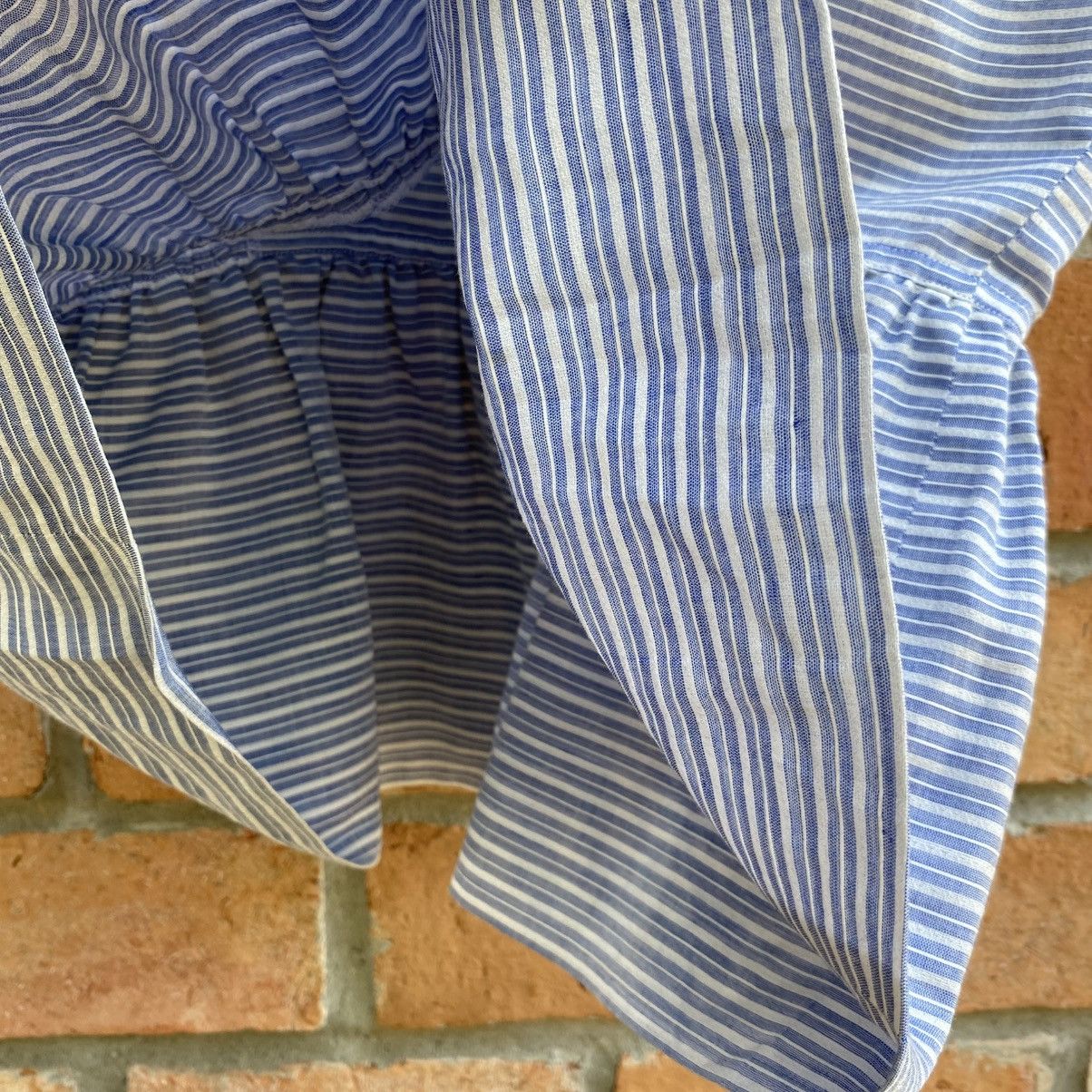 Givenchy Givenchy Blue Striped Peplum Button-Down Top Size S / US 4 / IT 40 - 7 Thumbnail