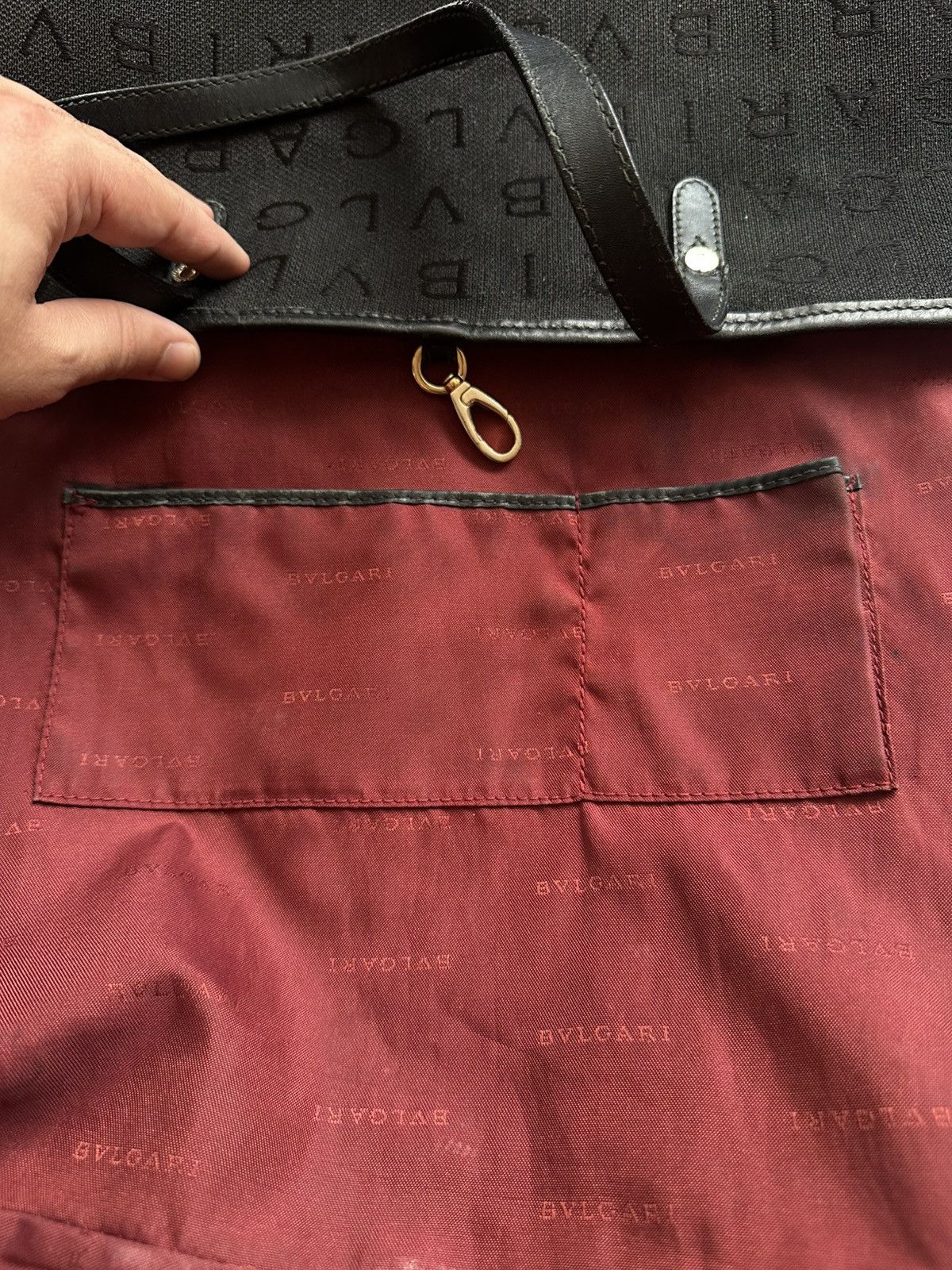Bvlgari × Vintage Women's Bvlgari Monogram Black Handle Bag Size ONE SIZE - 16 Thumbnail
