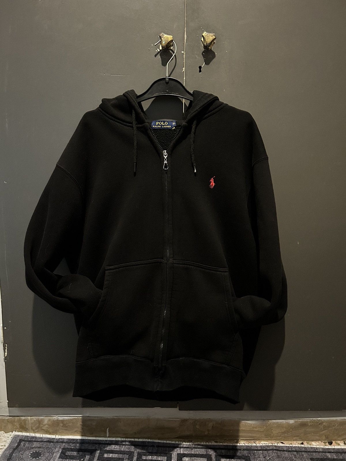 Polo Ralph Lauren Polo La Floren Black & Red Logo Jacket Timeless Unisex Style Size US XL / EU 56 / 4 - 1 Thumbnail