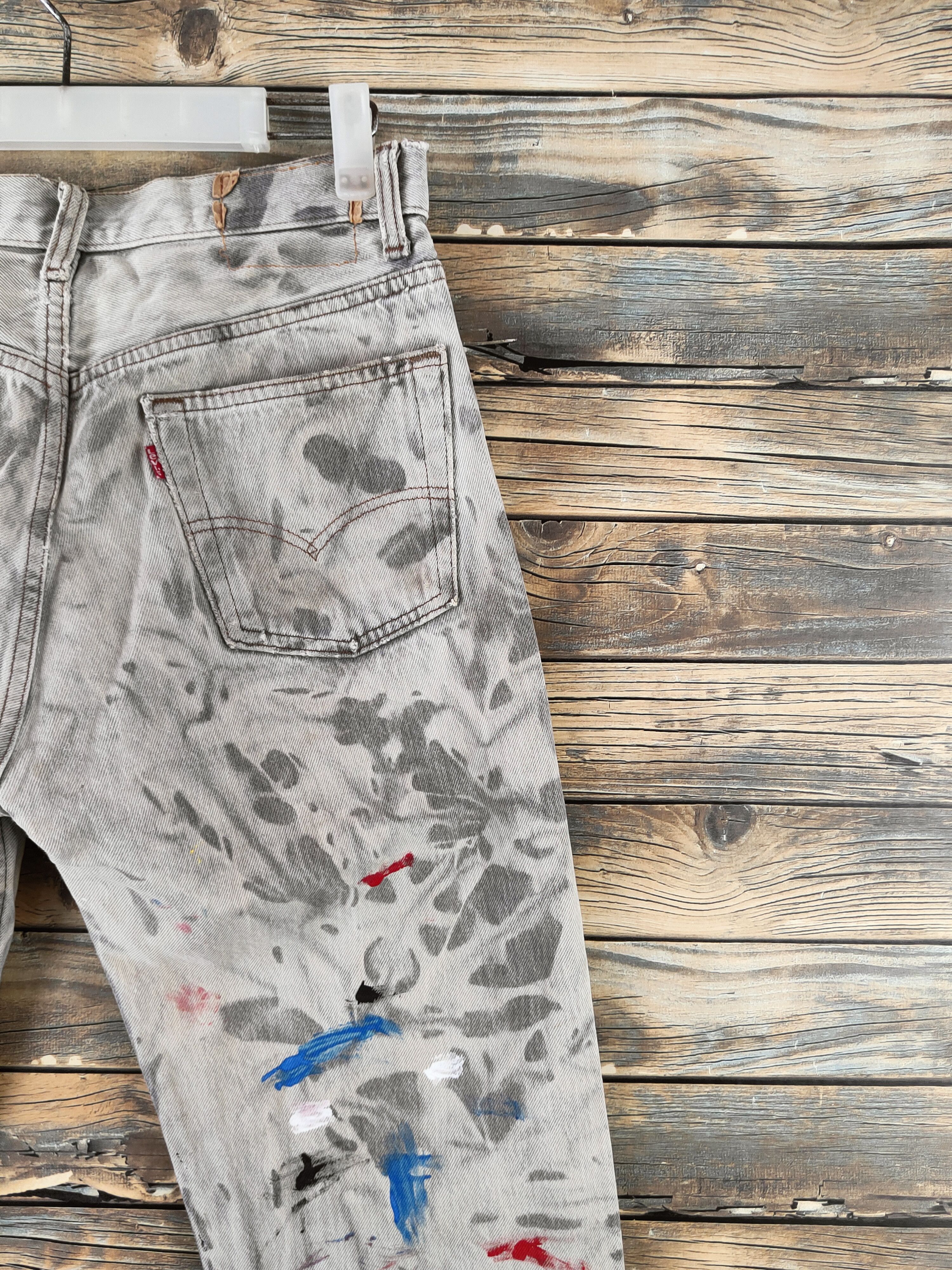 Levi's DL 501 Levi's Painter reconstructed Ripped denim #46-957 Size US 29 - 11 Thumbnail