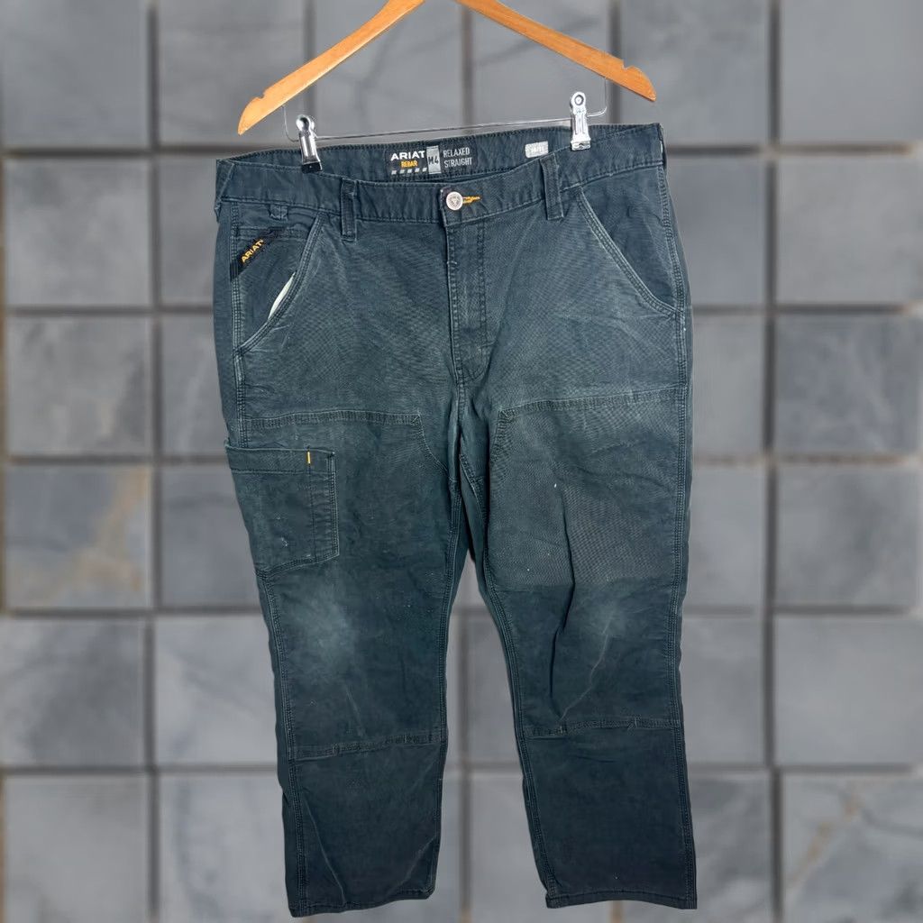 Ariat ARIAT Rebar Pants Mens Relaxed Straight Leg Double Knee Durastar 38x30 Black Size US 38 / EU 54 - 1 Thumbnail