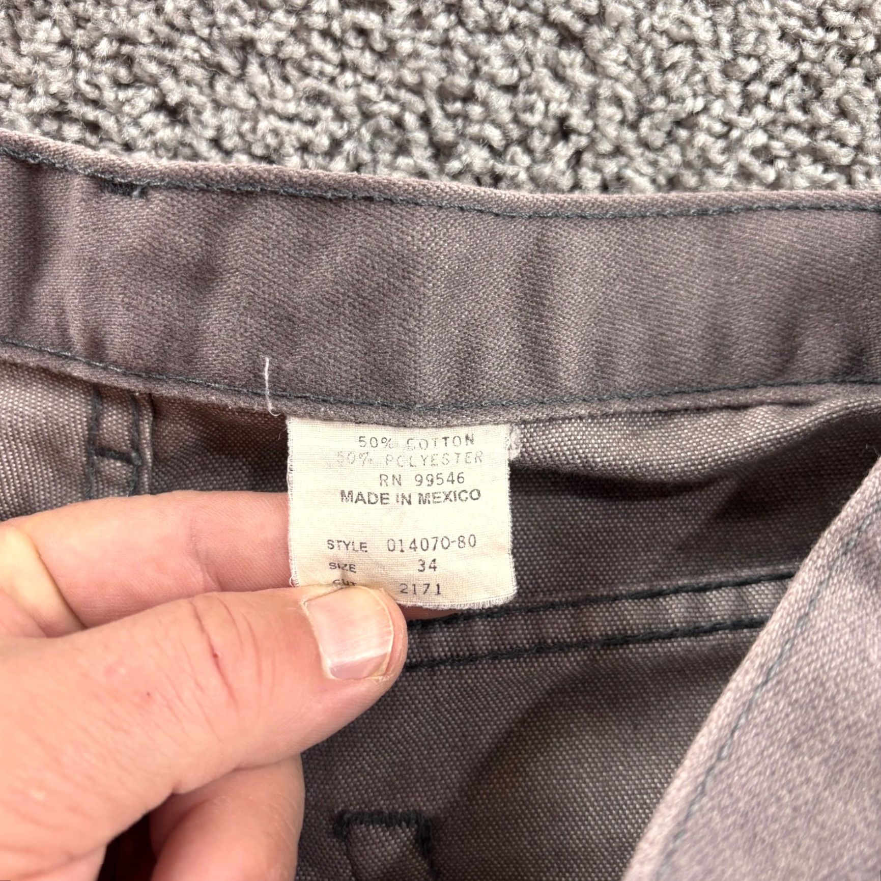 Denime VINTAGE Sheplers Mens Pants 32x28 Denim Gray Western Ranch Straight Leg 1990s Rockabilly Everyday Mens Size US 32 / EU 48 - 4 Thumbnail
