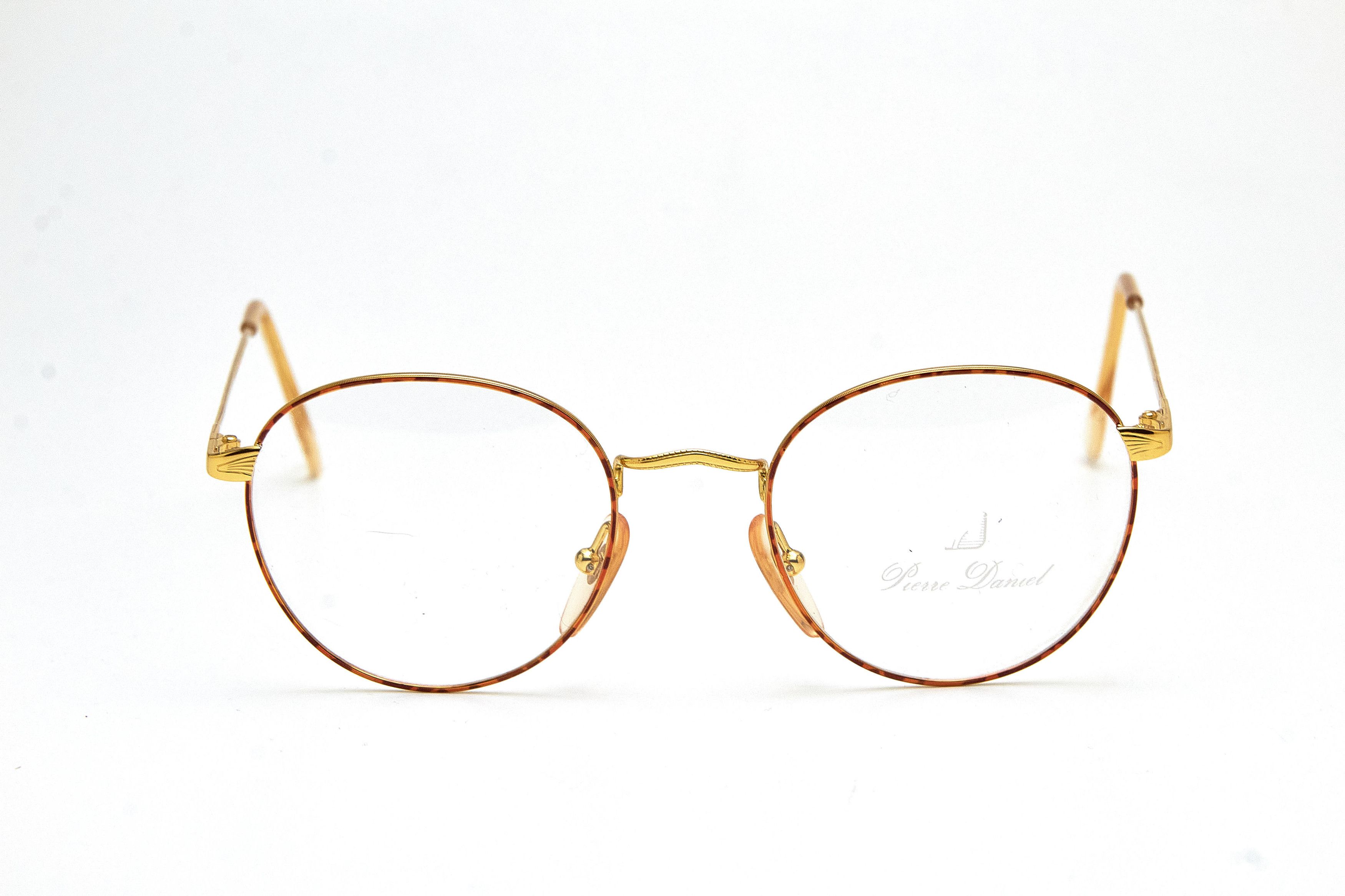 Vintage Old Money Pierre Daniel Pantos Gold Tortoise Round-Lux Specs Size ONE SIZE - 2 Thumbnail