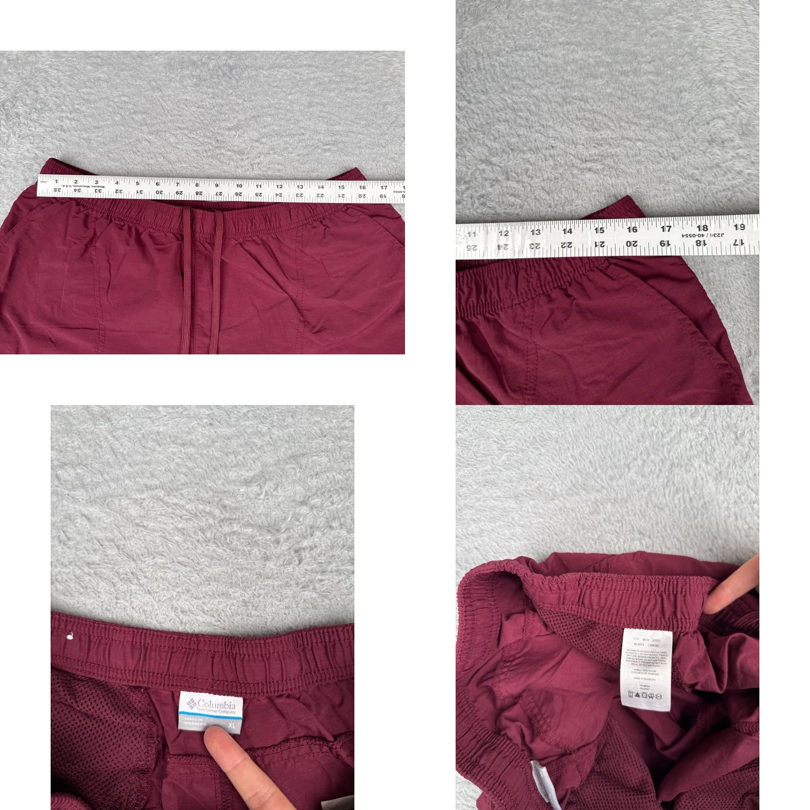 Vintage Columbia Shorts Womens XL Red 100% Nylon Cargo Pocket Casual Activewear Hiking 36x5 Men/Women? Size 40" / US 18 - 8 Thumbnail