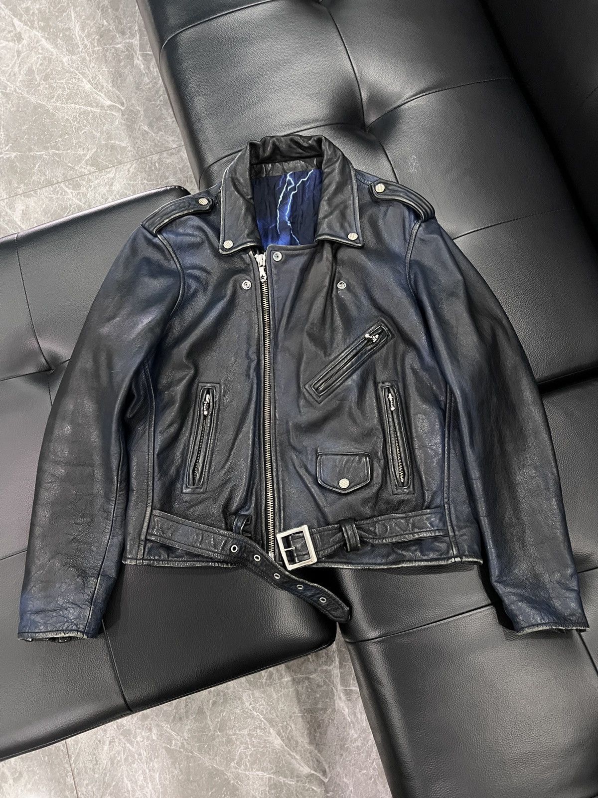 PHENOMENON Phenomenon AW11 Lightning Lining Rider Jacket Size US XXS / EU 40 - 7 Thumbnail