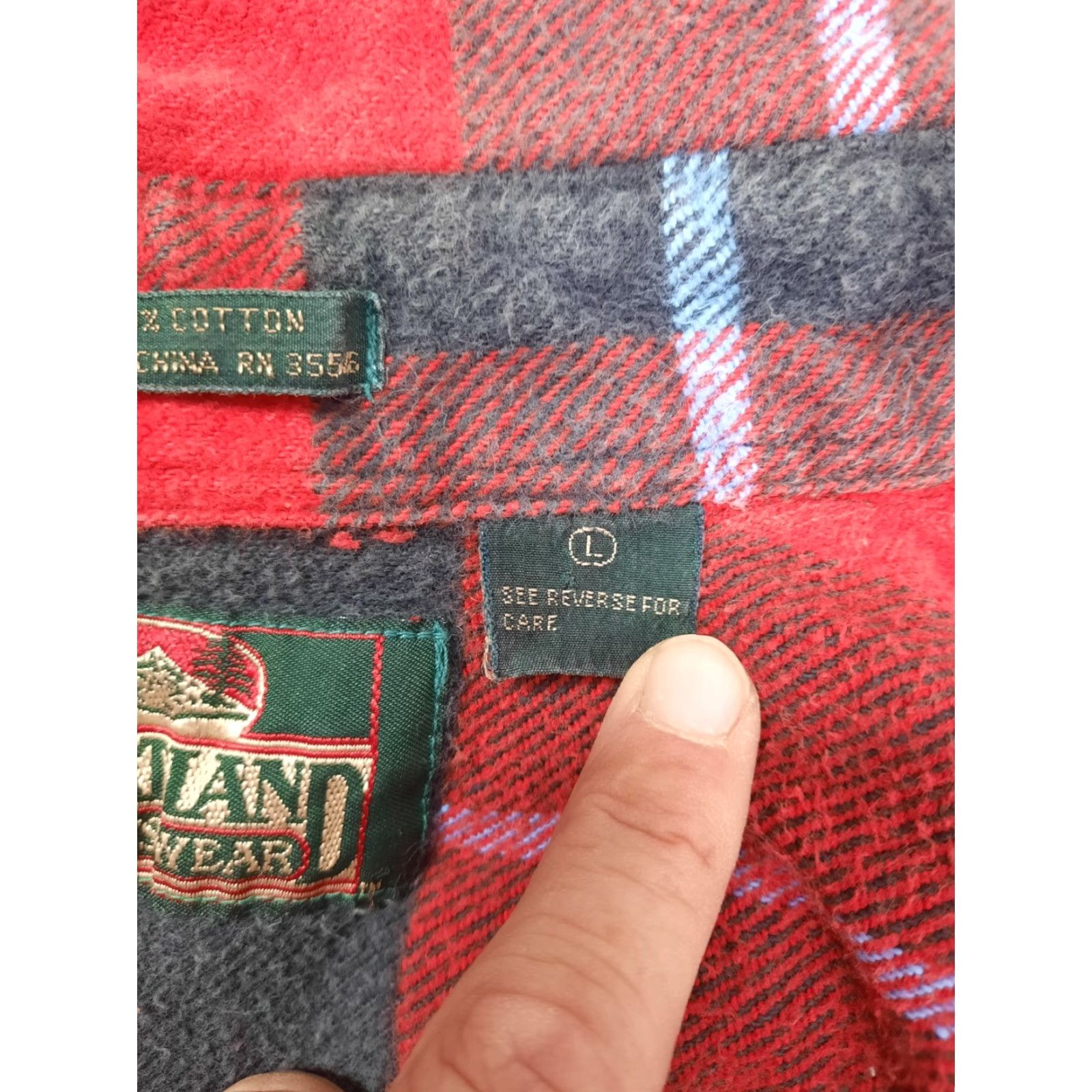Vintage VINTAGE Greatland Shirt Plaid Flannel Button-Up Long Sleeve L Red Mens Size US L / EU 52-54 / 3 - 5 Thumbnail