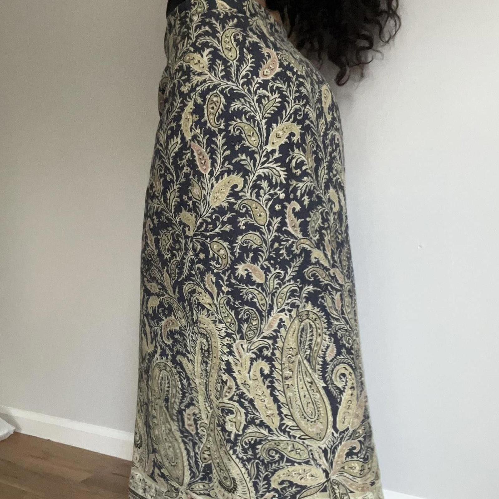 Other Blue green and cream paisley print maxi skirt #whimsygoth Size 28" / US 6 / IT 42 - 5 Thumbnail