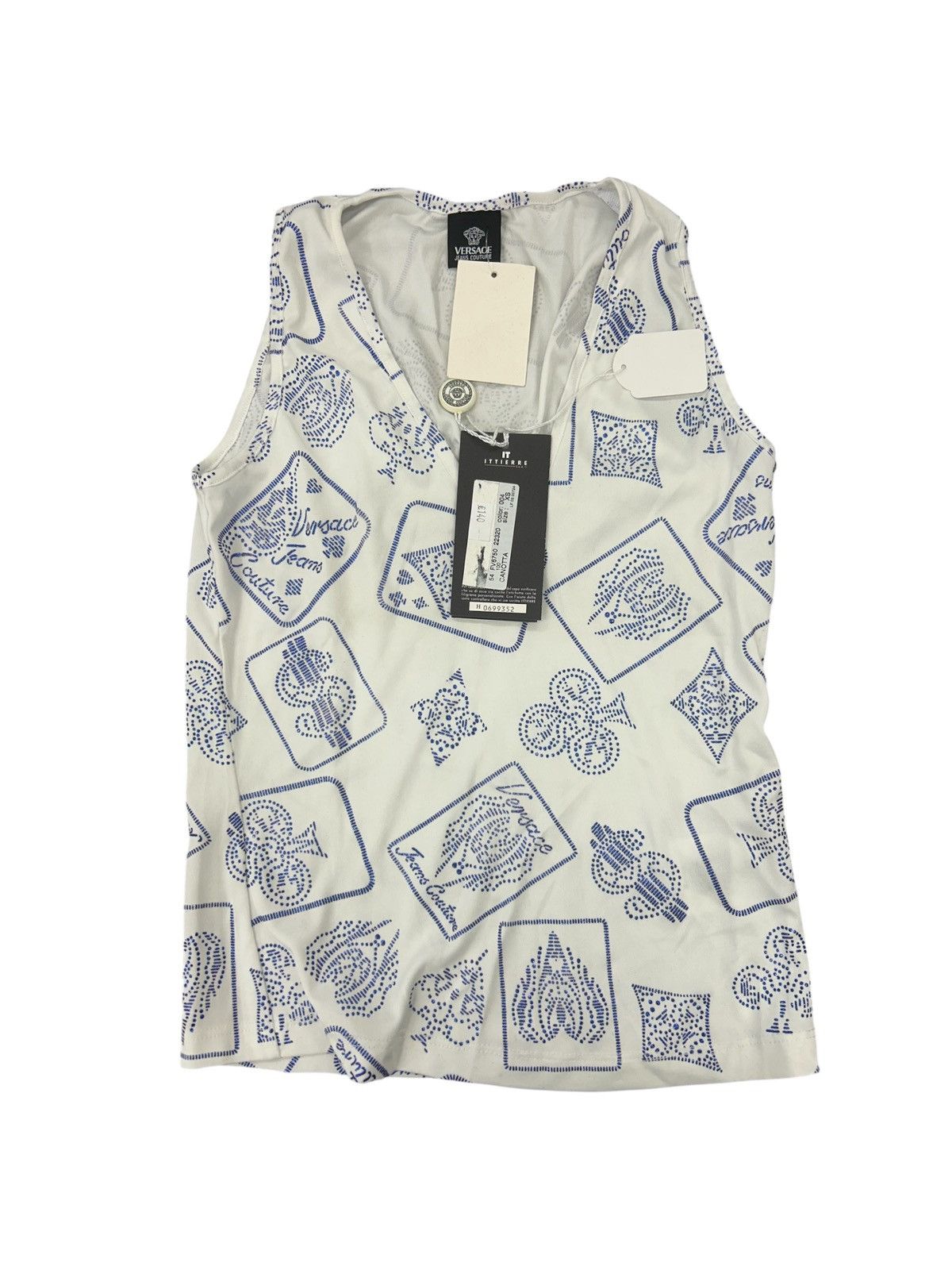 Versace BNWT Versace Jeans Monogram Playing Card Print Tank Top Size XS / US 0-2 / IT 36-38 - 3 Thumbnail