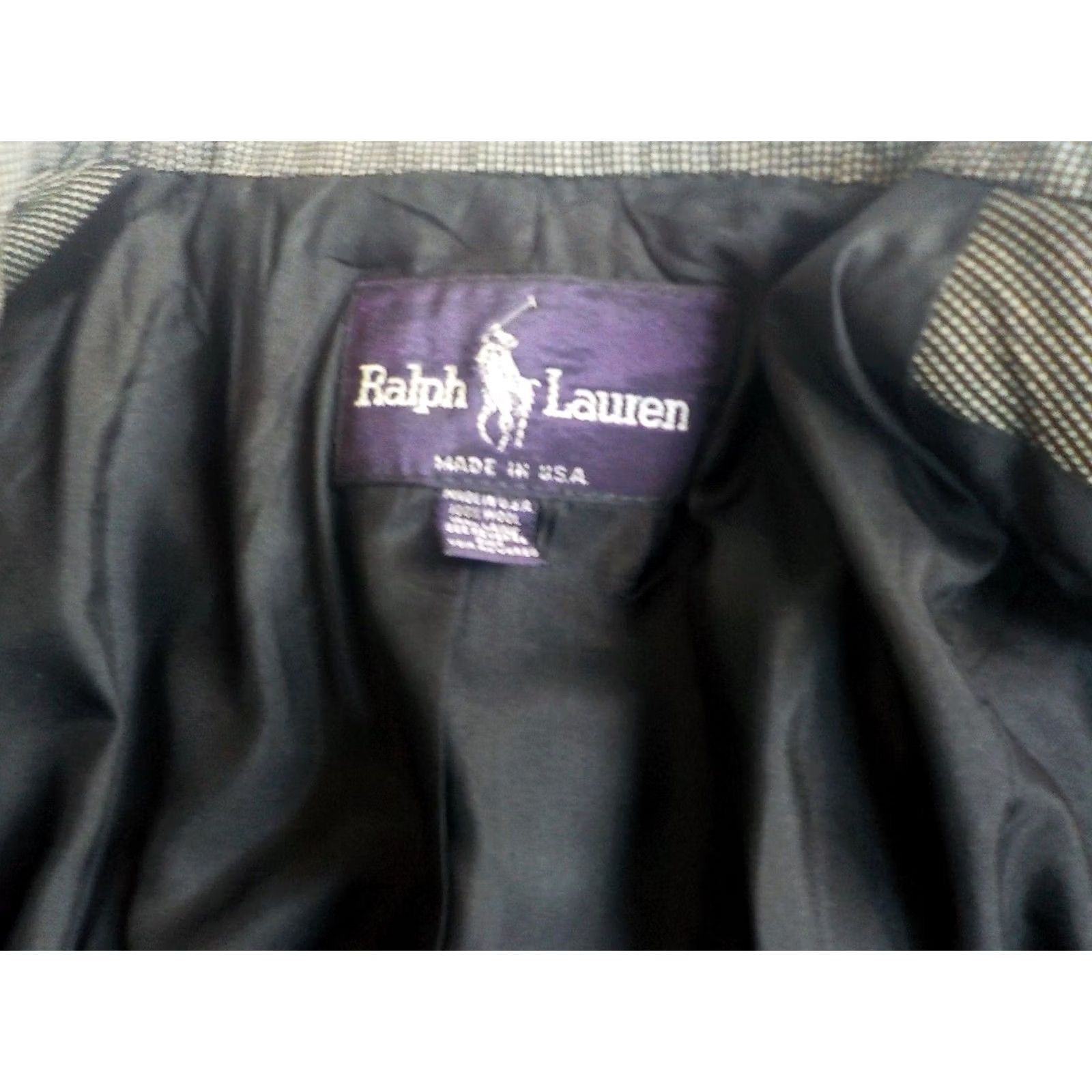 Vintage VINTAGE Ralph Lauren Blue Label 2 PC Pants Suit Wool Black/Ivory Size 4 Womens USA 100% Wool Pleated Front 2 Piece Suit Size 27" / US 4 / IT 40 - 7 Thumbnail