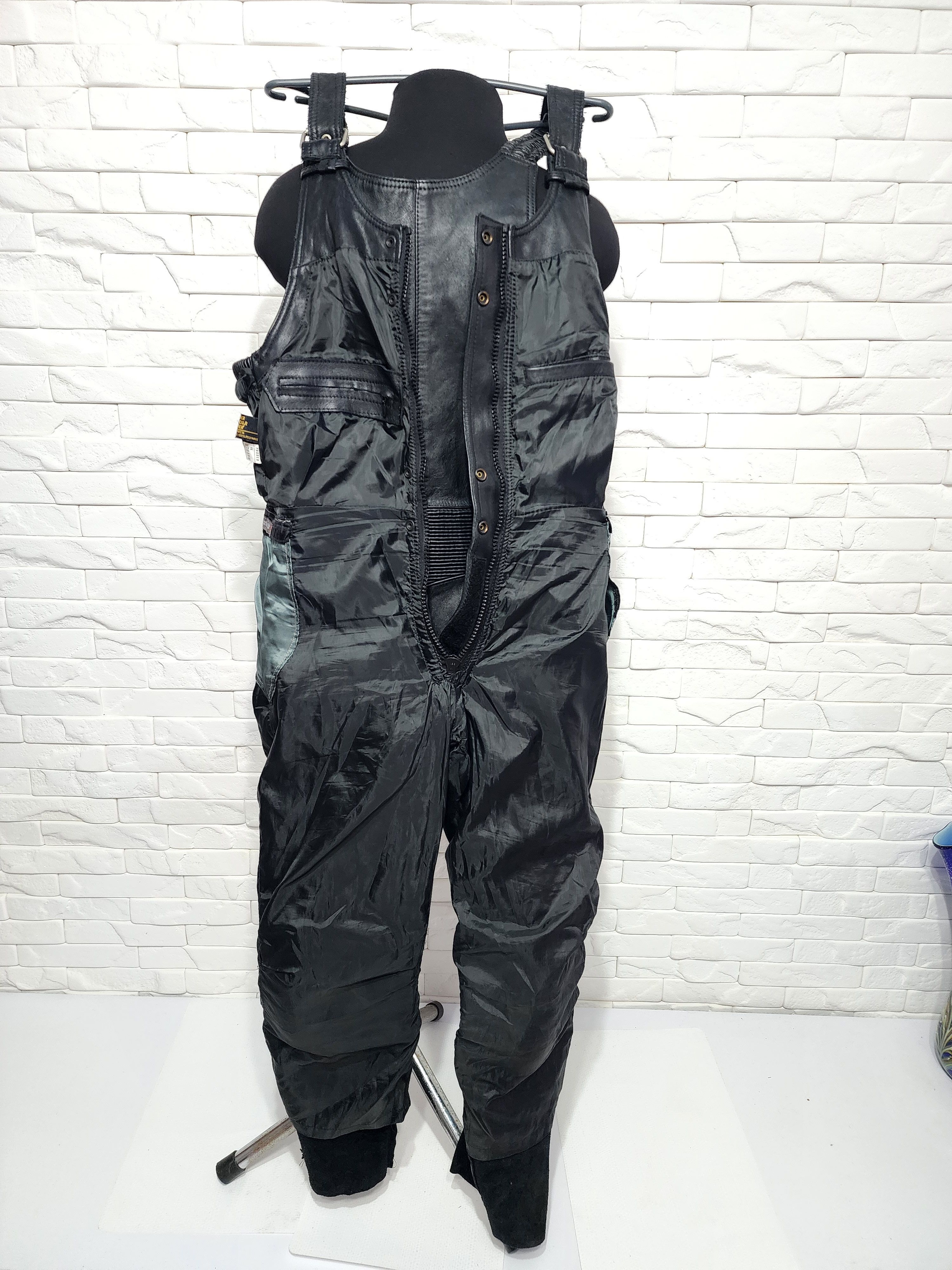 Other Unisex black leather jumpsuit. Size 36" / US 14 / IT 50 - 7 Thumbnail