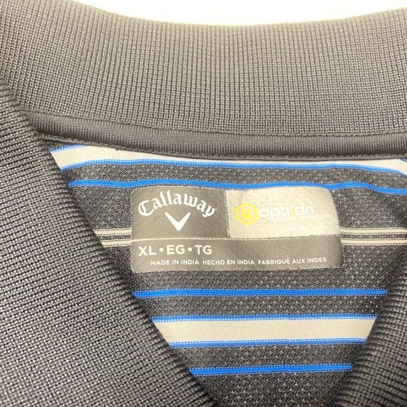 Callaway Callaway Polo Shirt Callaway Opti Dri Polo Shirt Men's XL Striped Black Gray Blue Golf 8578 Size US XL / EU 56 / 4 - 4 Thumbnail