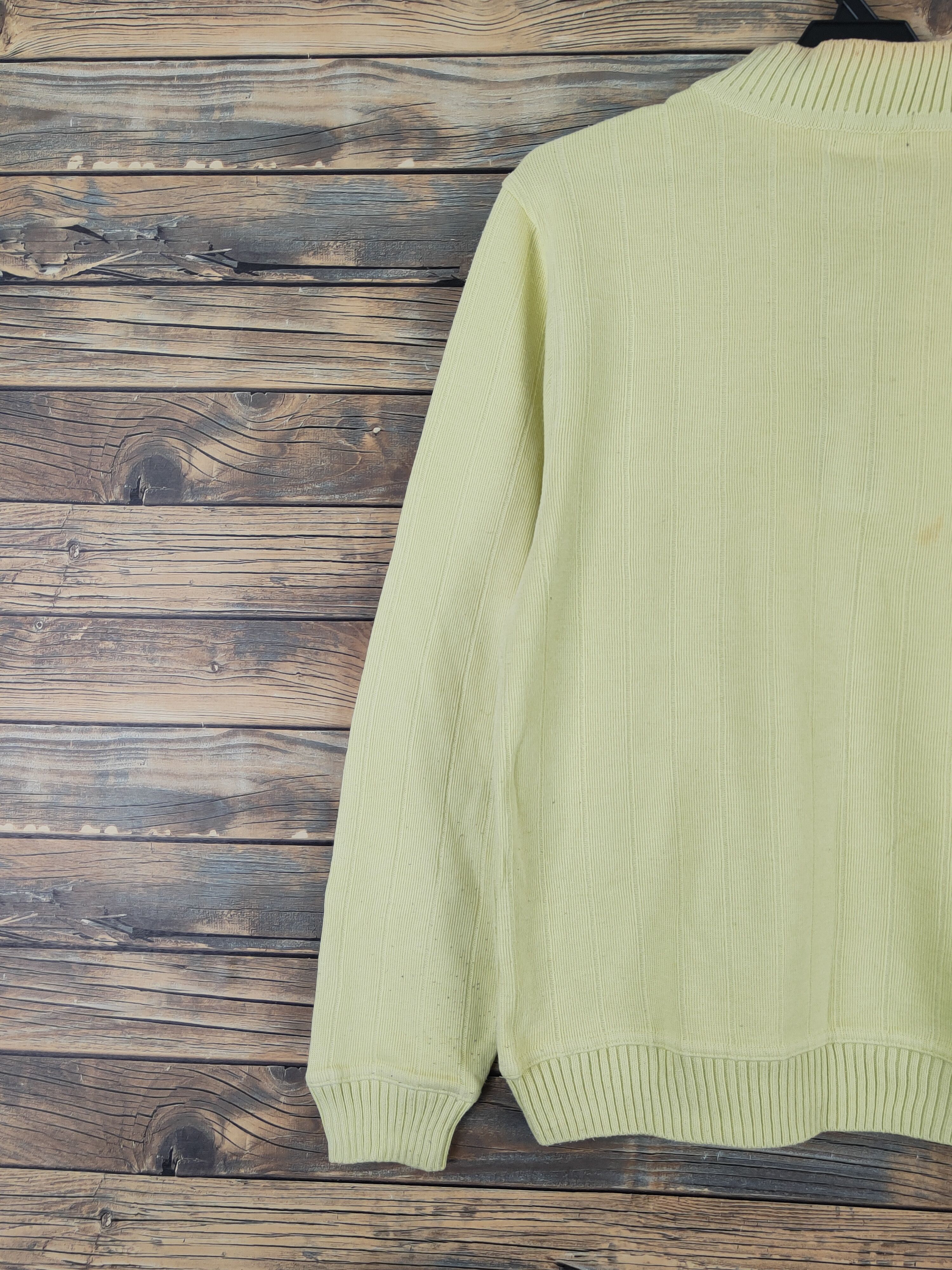 Homespun Knitwear × Japanese Brand × Vintage Polo Yellow Knitwear Sweatshirts #W1099 Size US M / EU 48-50 / 2 - 9 Thumbnail