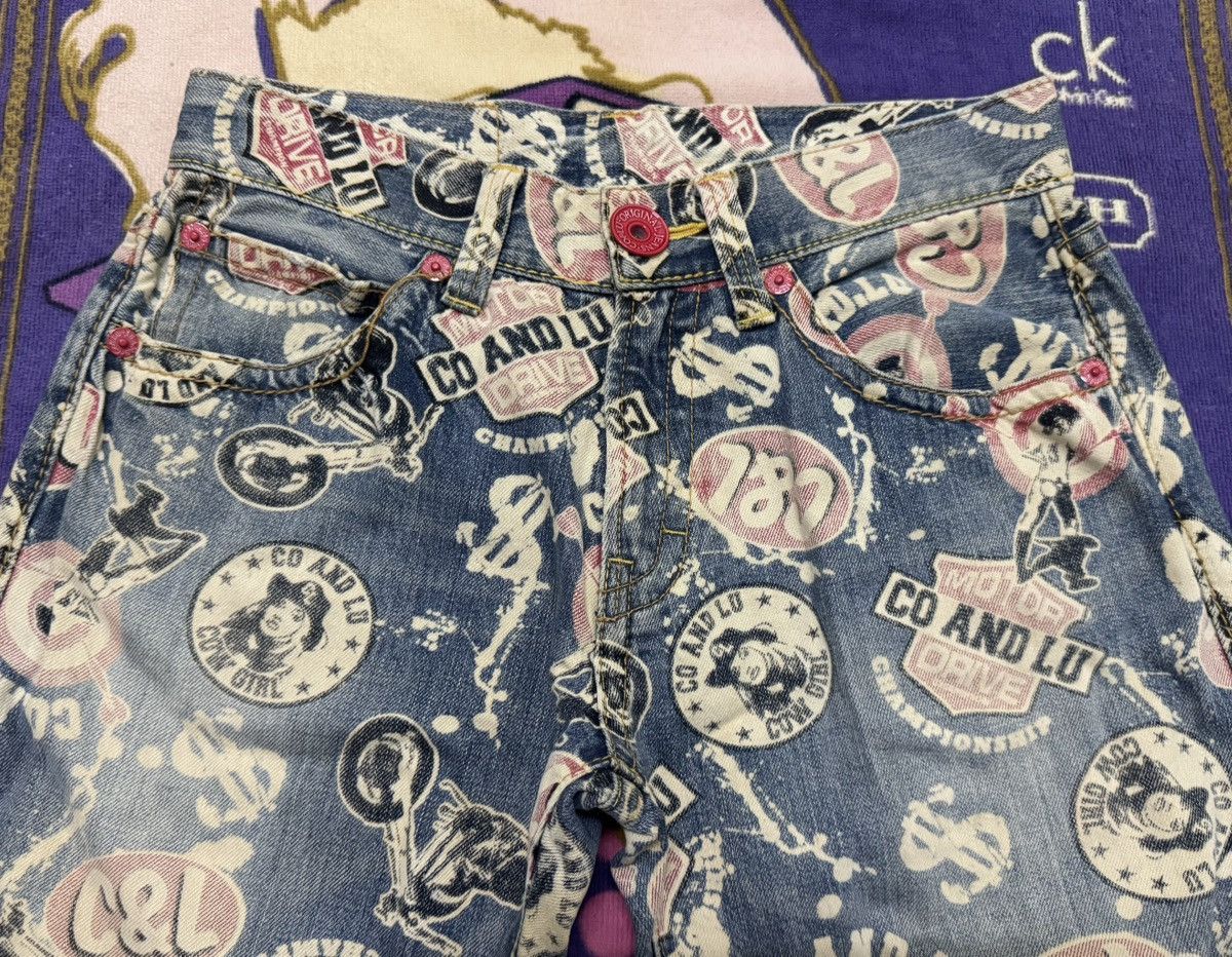 Japanese Brand CO&LU Rare Design Denim Pants Size 29" - 3 Thumbnail
