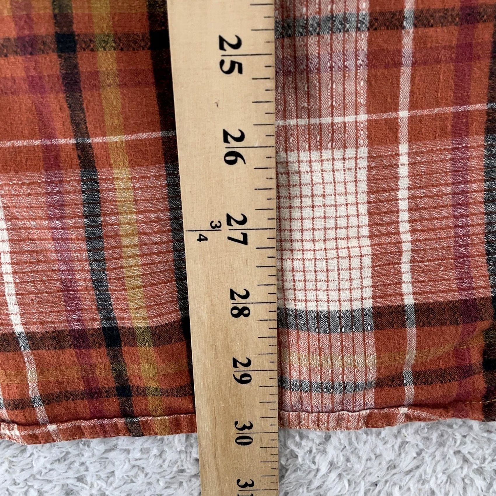 Wrangler Wrangler Shirt Mens XL Orange Brown Plaid Collar Pearl Snap Retro Western Cowboy Size US XL / EU 56 / 4 - 6 Thumbnail