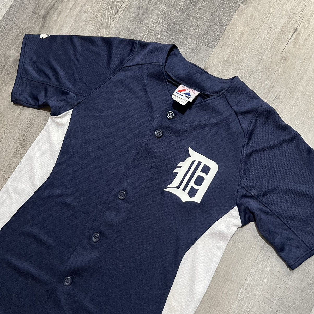 Majestic × Vintage Detroit Tigers Jersey Blue Youth M Majestic MLB Baseball Size S / US 4 / IT 40 - 3 Thumbnail