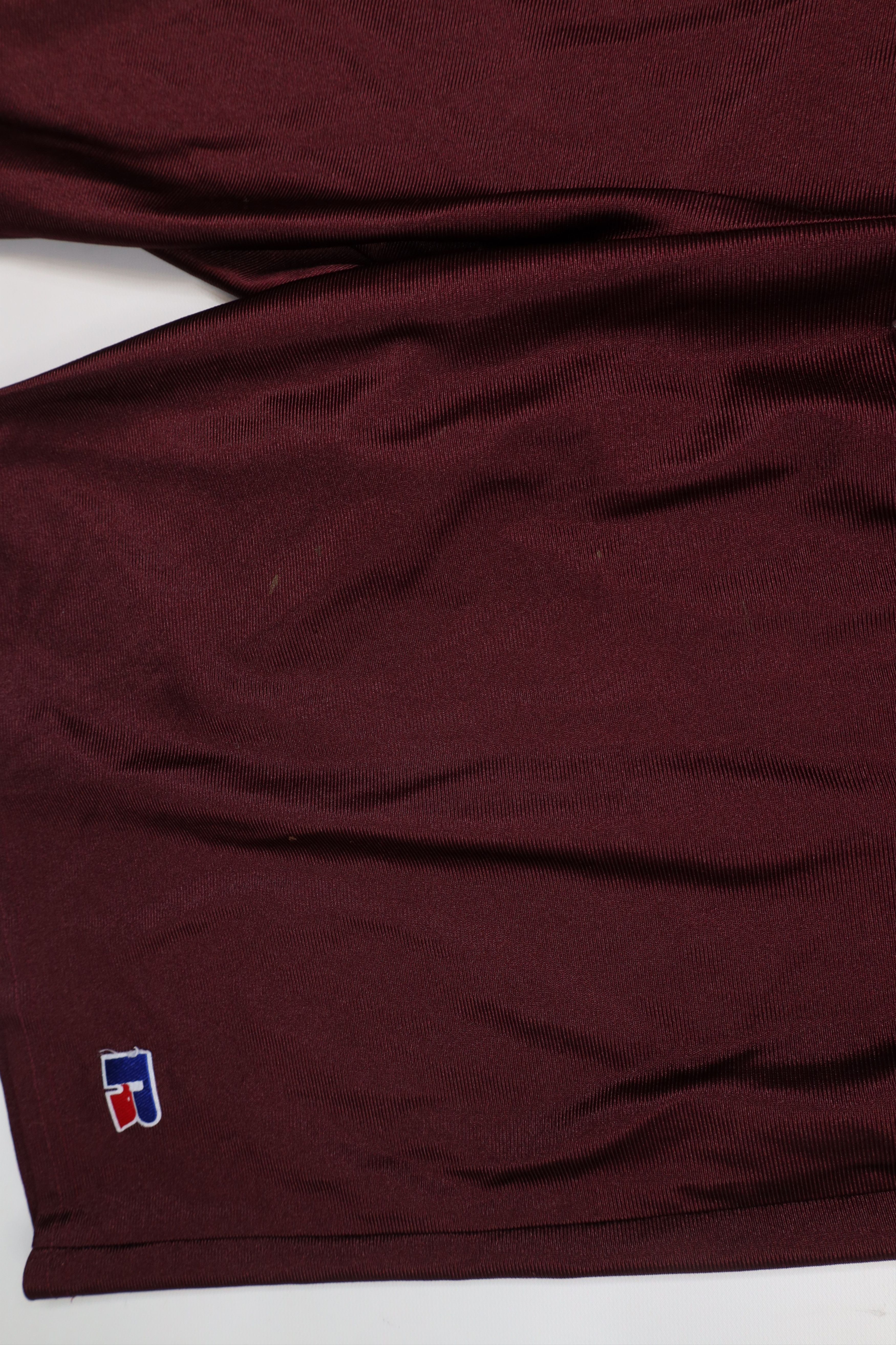 Russell Athletic × Vintage Vintage 90s Russell Athletic Polyester Gym Shorts Maroon Size US 38 / EU 54 - 6 Thumbnail