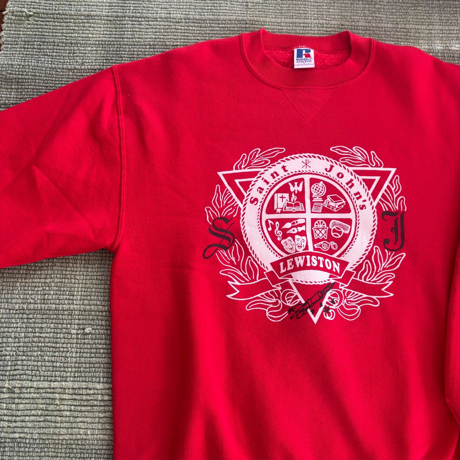 Russell Athletic × Vintage Vtg 90s Russell Athletic Saint Johns Lewiston Sweatshirt L Size US L / EU 52-54 / 3 - 5 Thumbnail